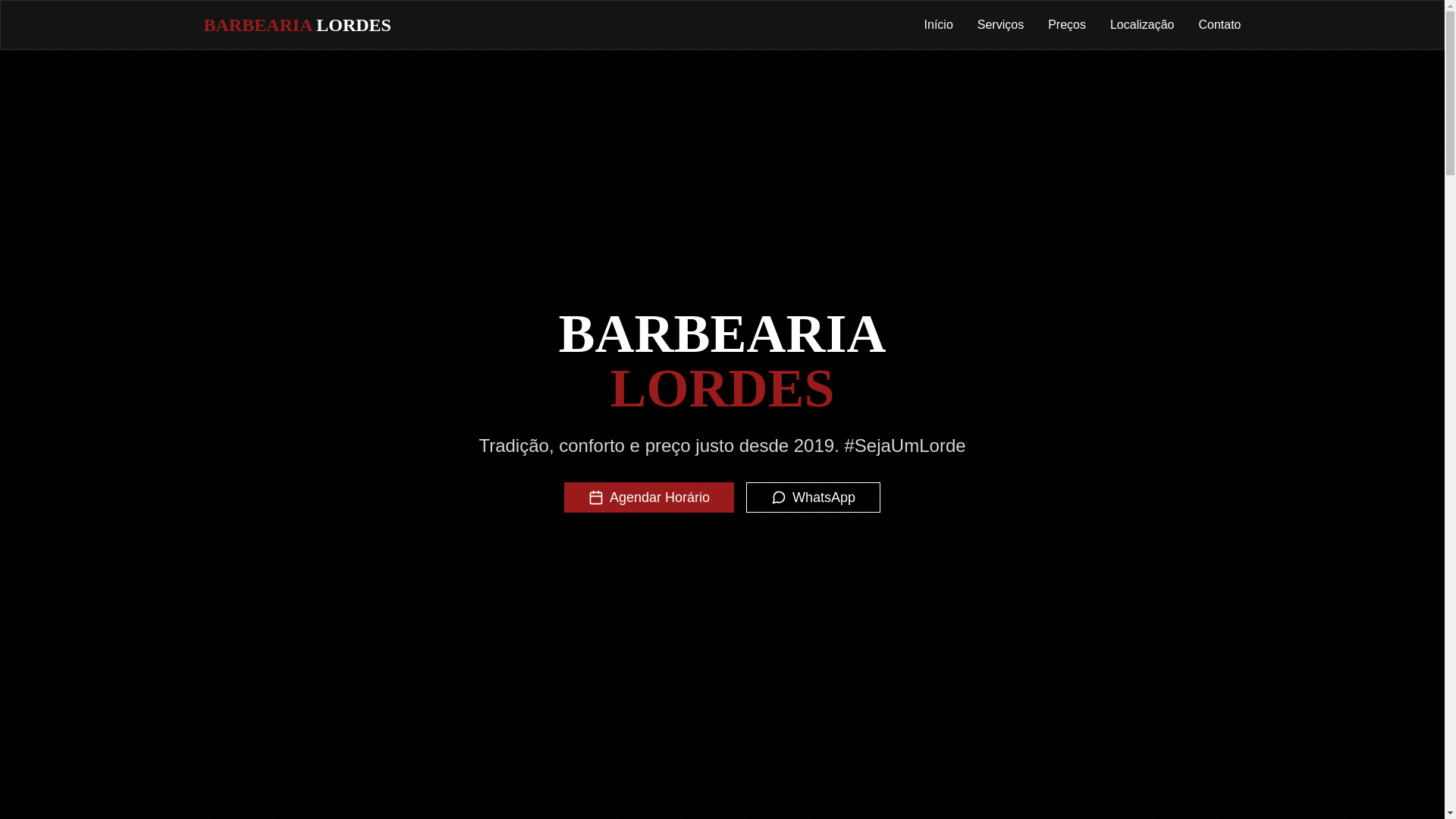 website screenshot of https://barbearialordes.com/
