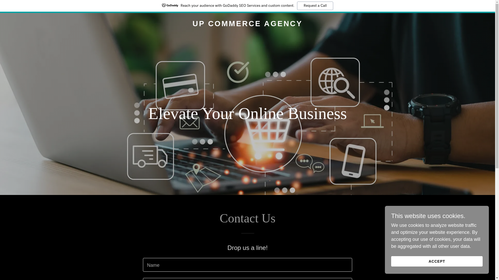 website screenshot of https://upcommerce.agency/