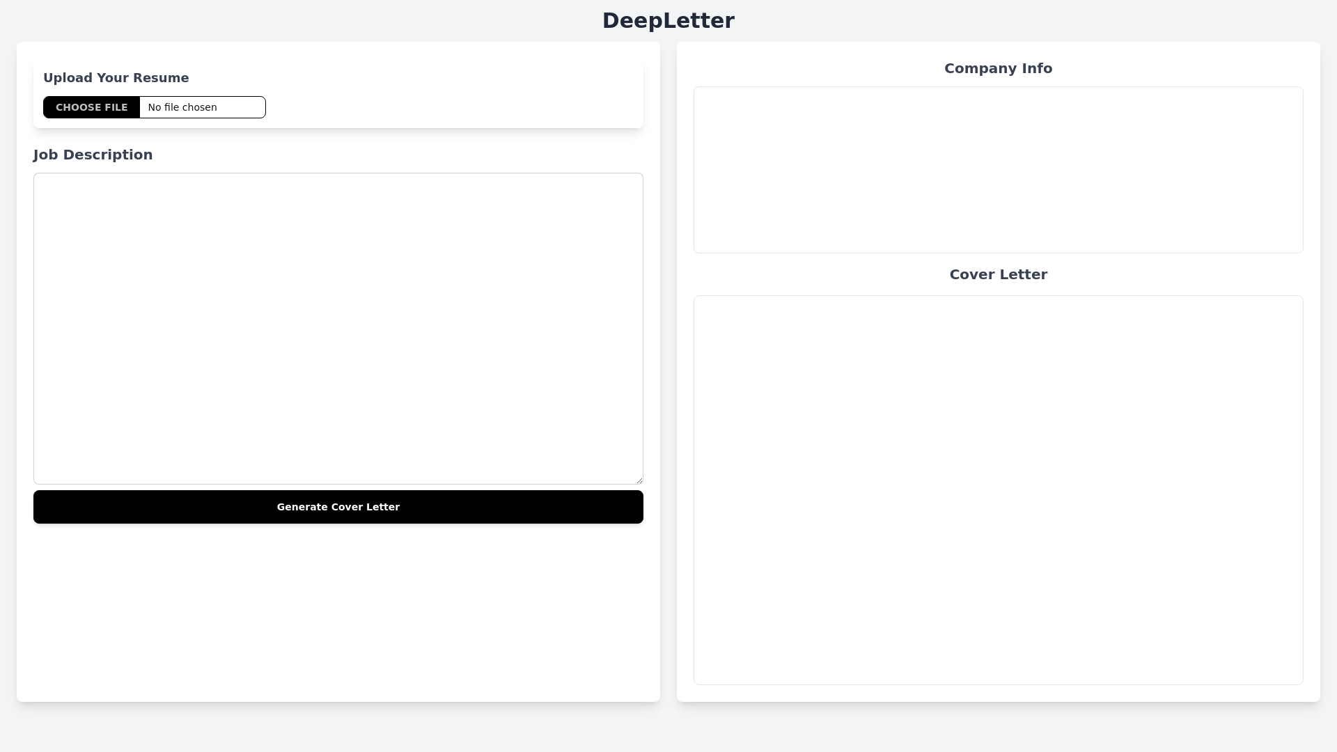 website screenshot of https://deepletter.pages.dev/
