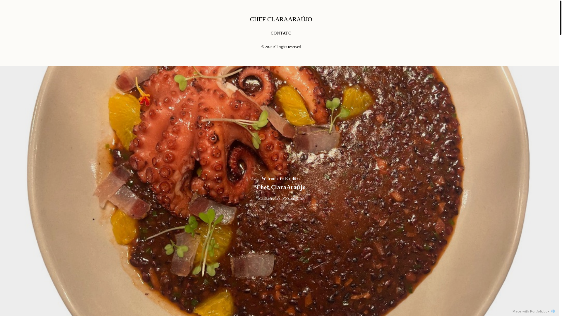 website screenshot of https://chefclaraaraujo.website/