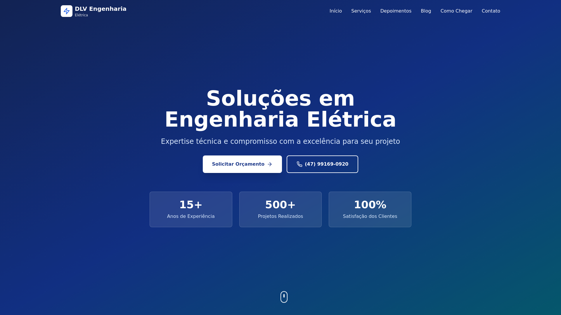 website screenshot of https://dlvengenhariaeletrica.shop