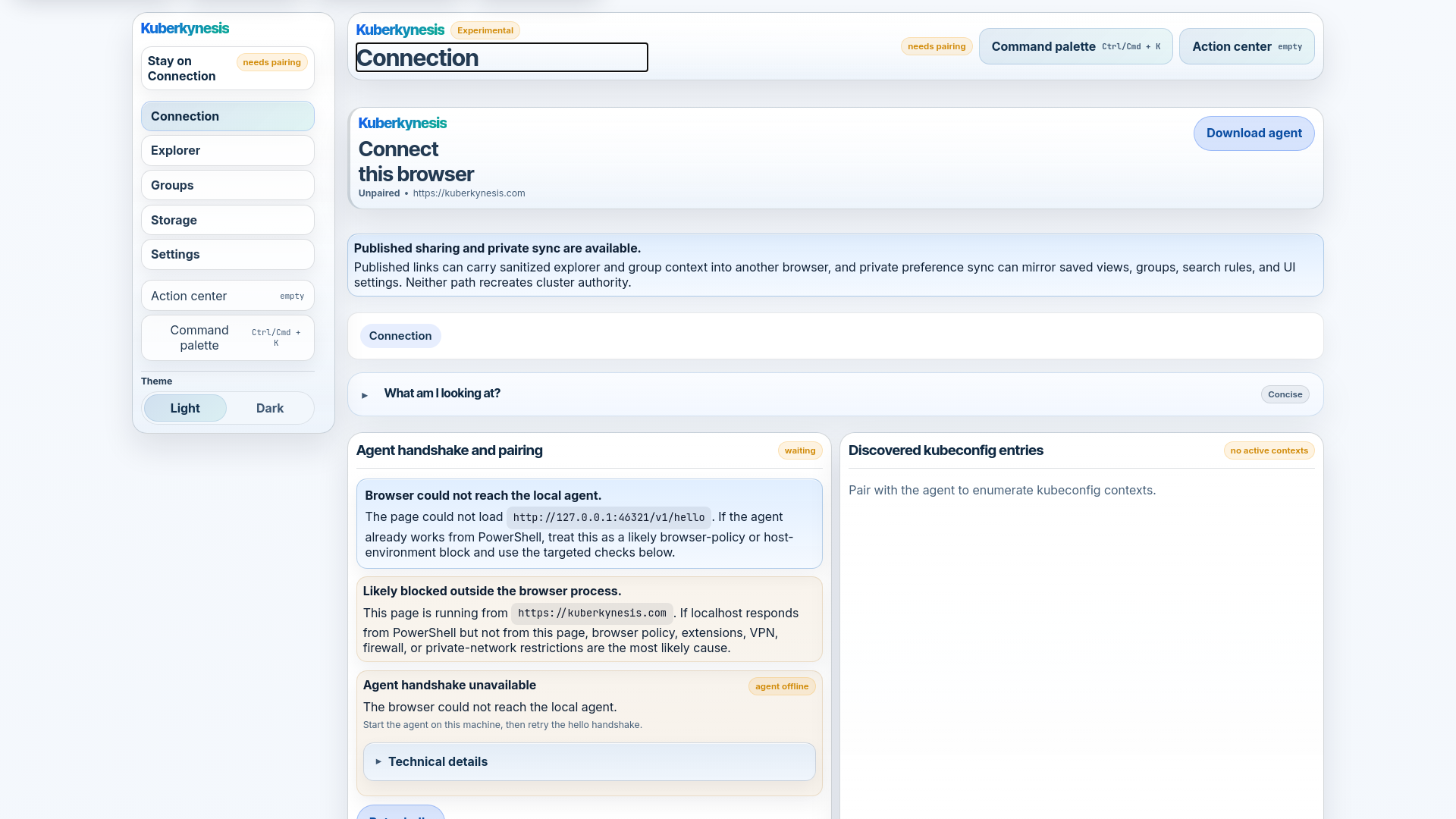 website screenshot of https://kuberkynesis.com/
