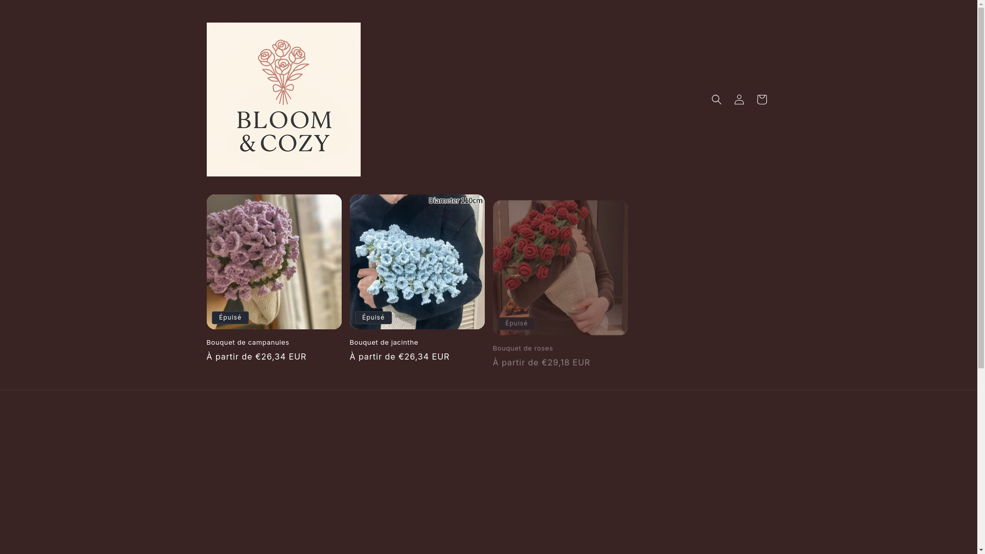 website screenshot of https://bloomandcozy.fr/