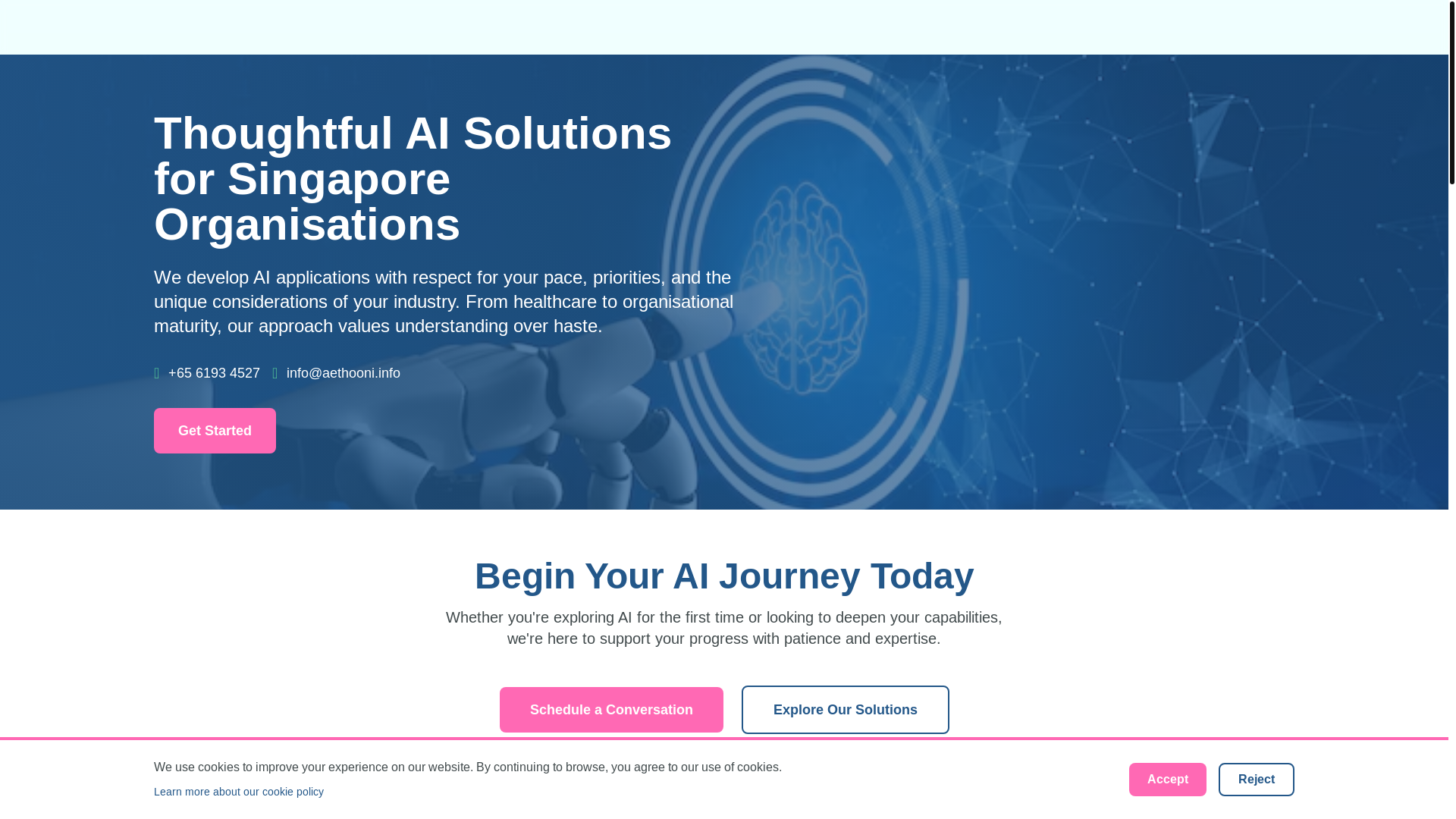 website screenshot of https://aethooni.info