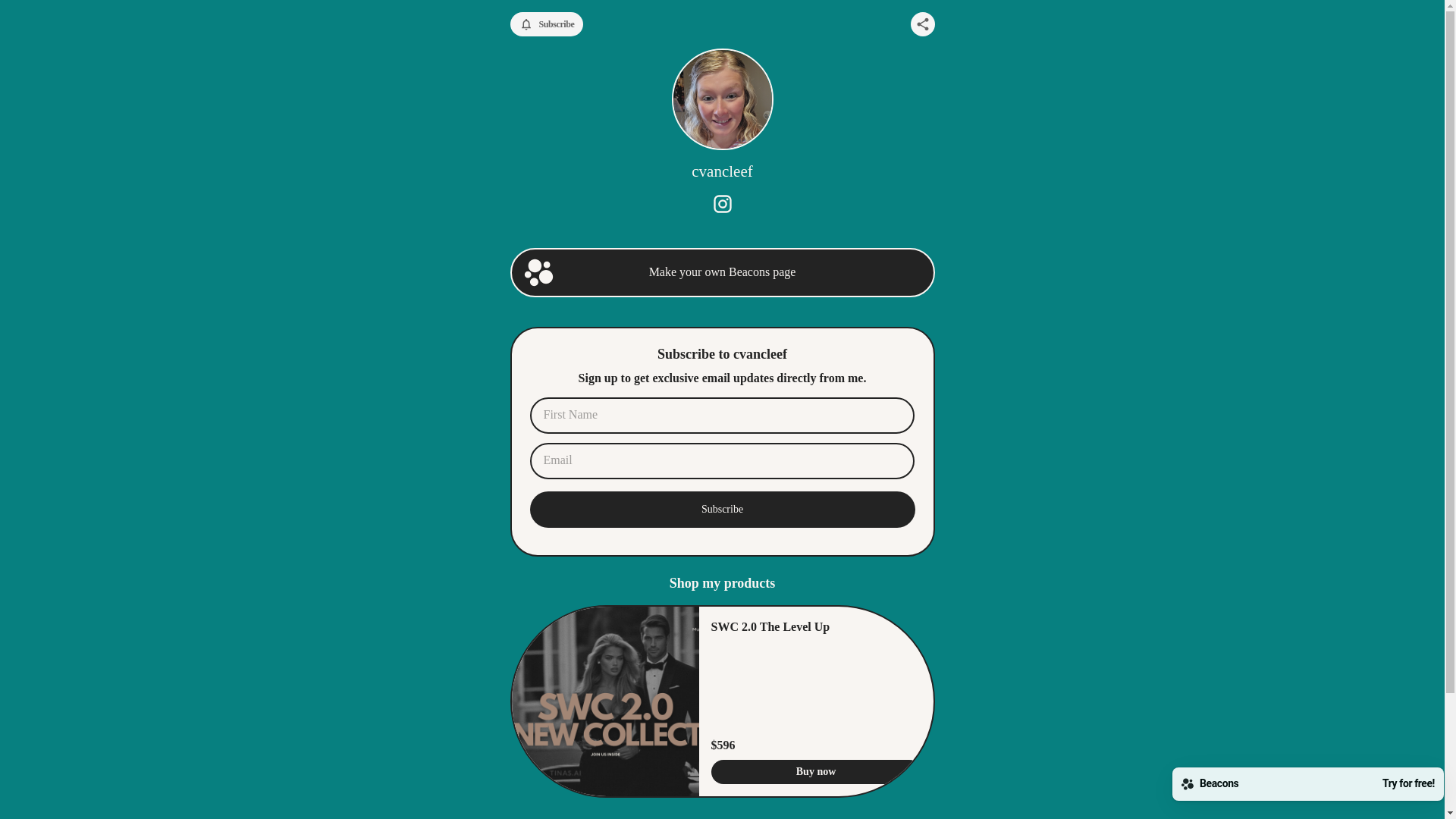 website screenshot of https://cvancleef.com/