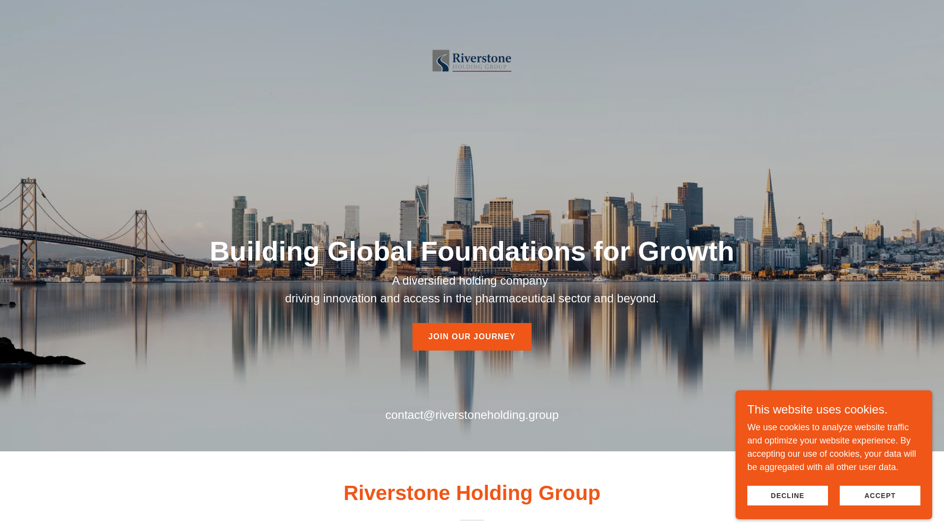 website screenshot of https://riverstoneholding.group