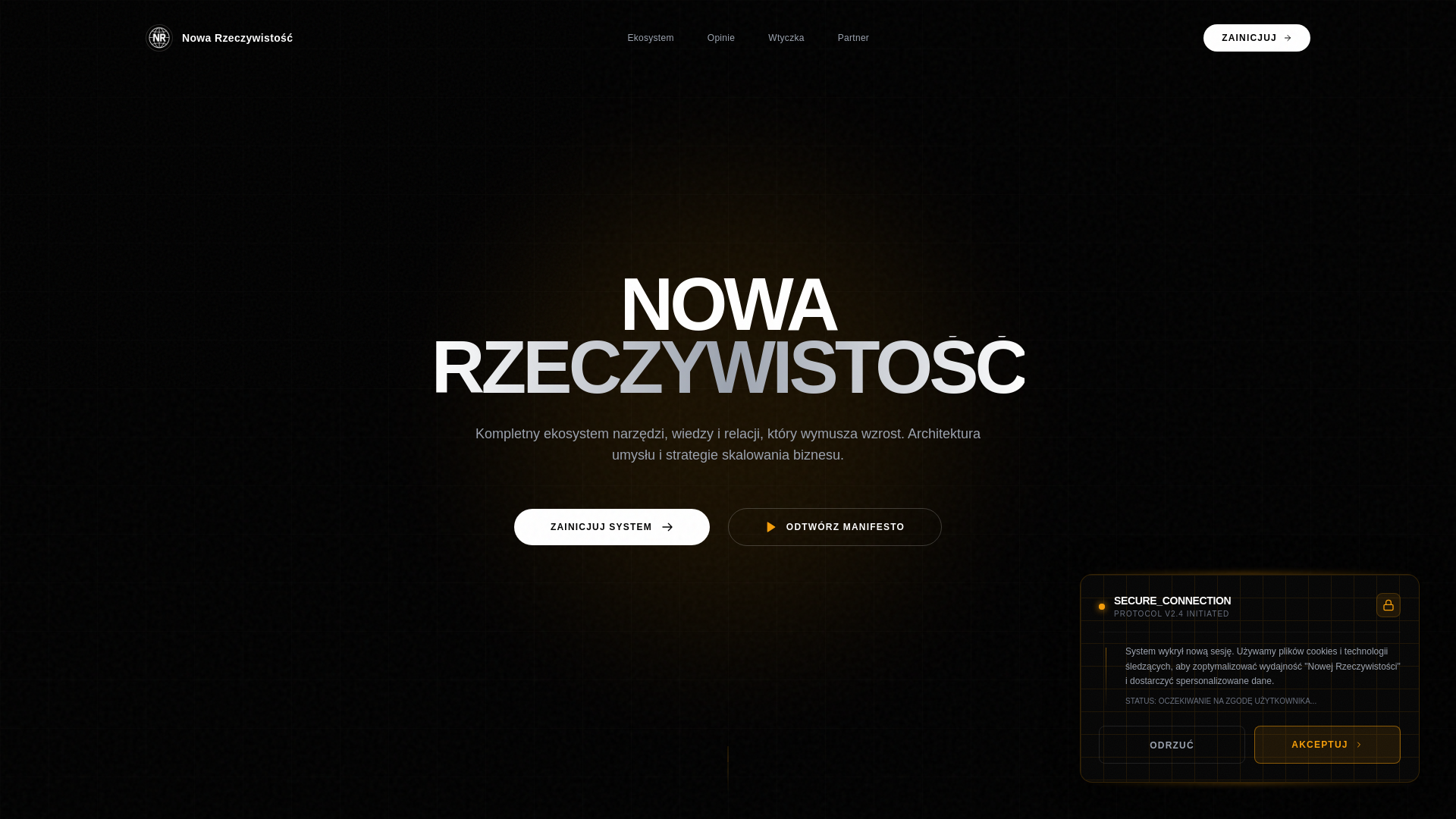 website screenshot of https://nrstart.pl