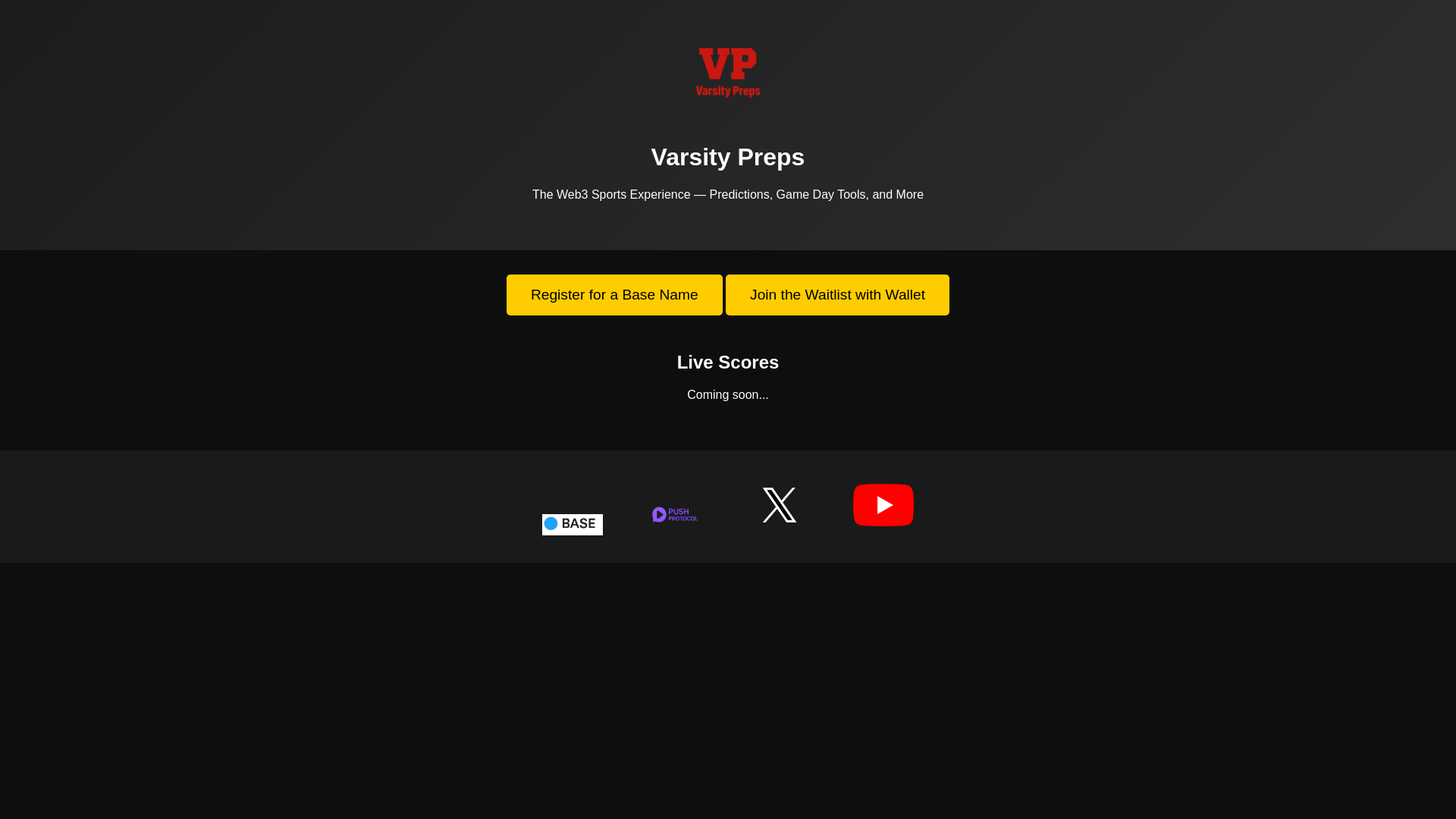 website screenshot of https://varsitypreps.com/