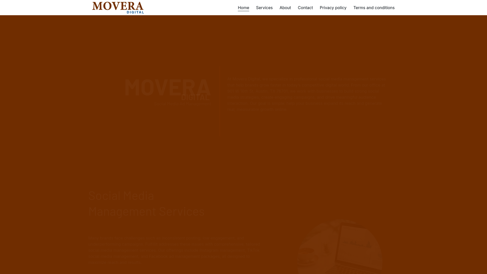 website screenshot of https://moveradigital.site/