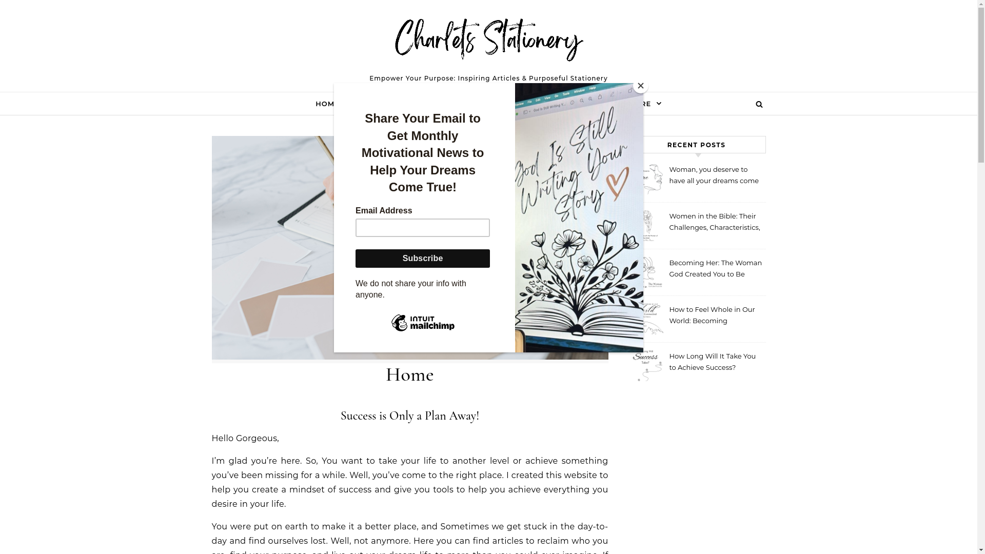 website screenshot of https://charletsstationery.com/