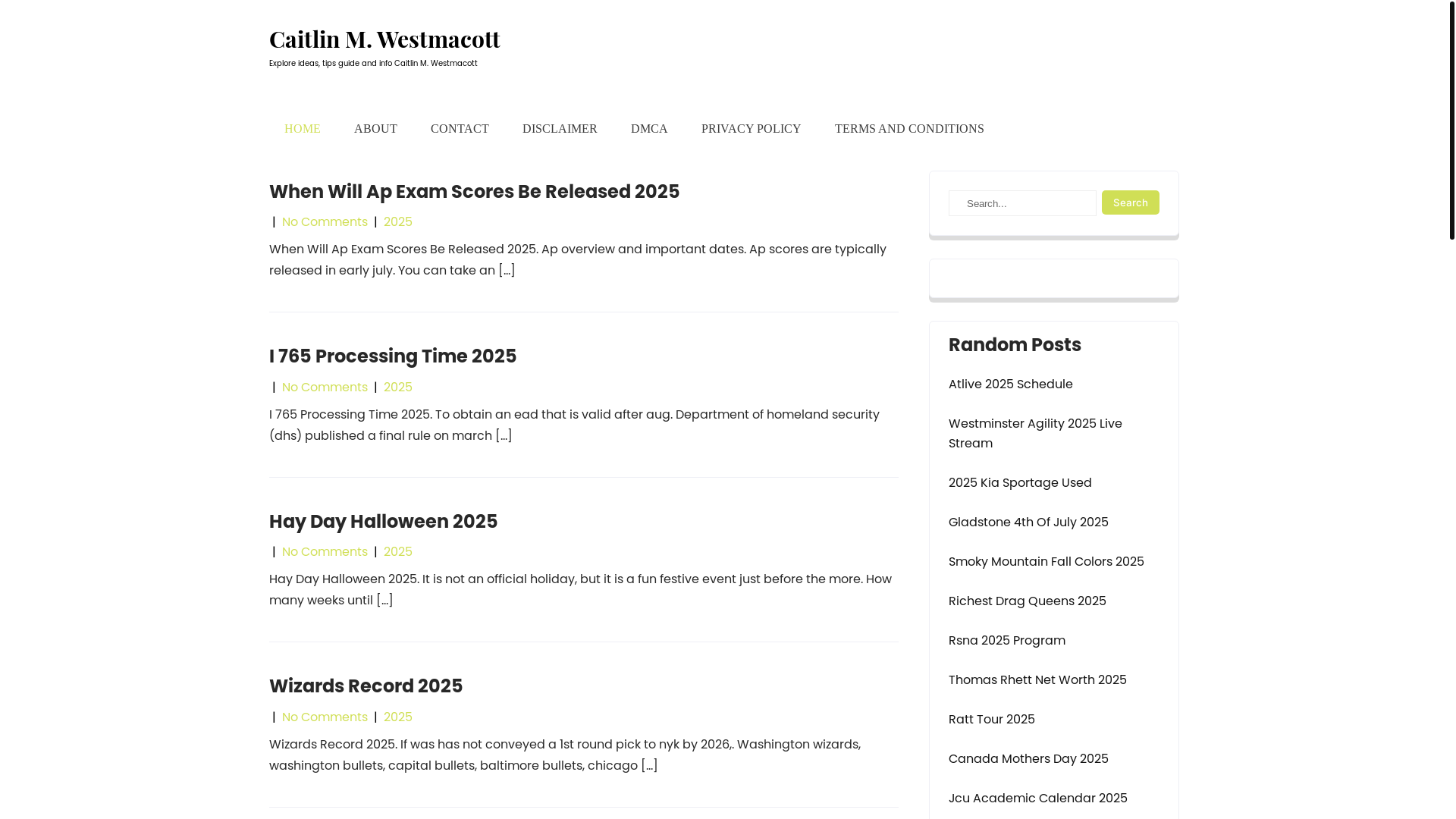 website screenshot of https://caitlinmwestmacott.pages.dev/