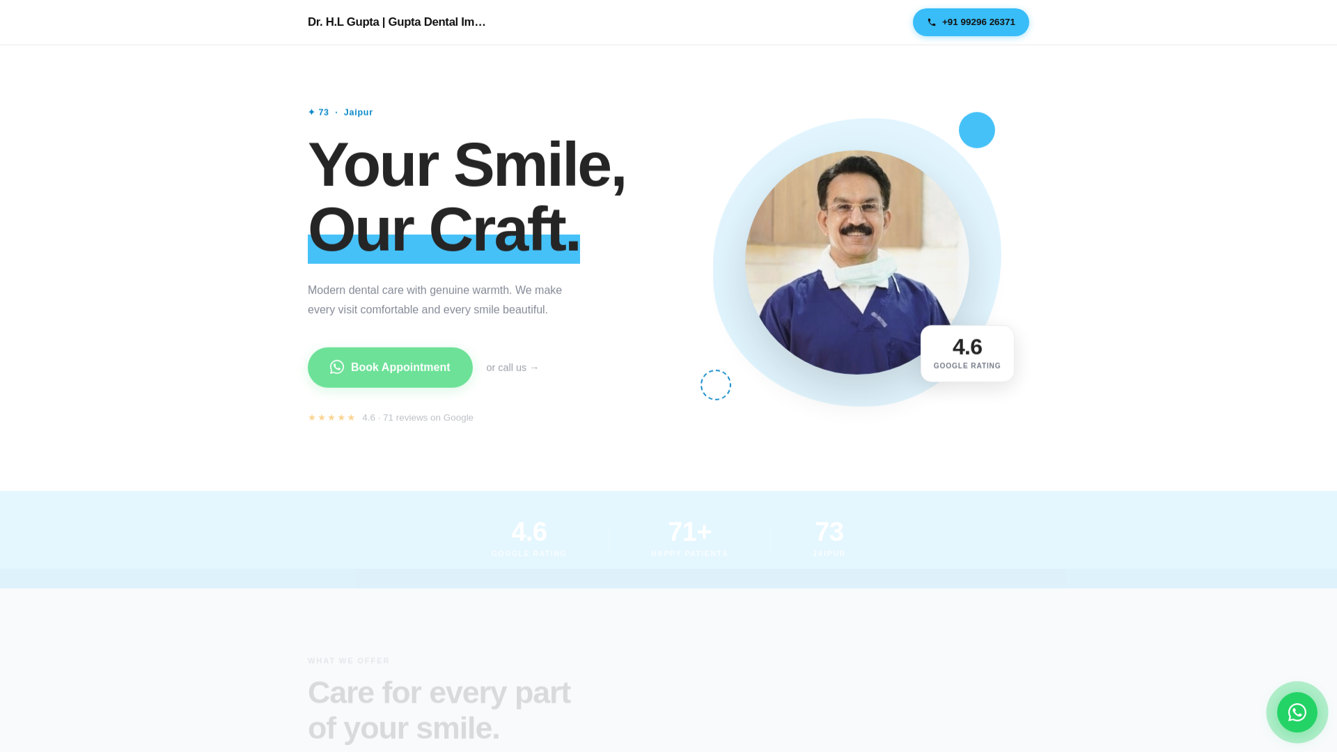 website screenshot of https://dr-h-l-gupta-gupta-dental-implant-clinic-jaipur.pages.dev/