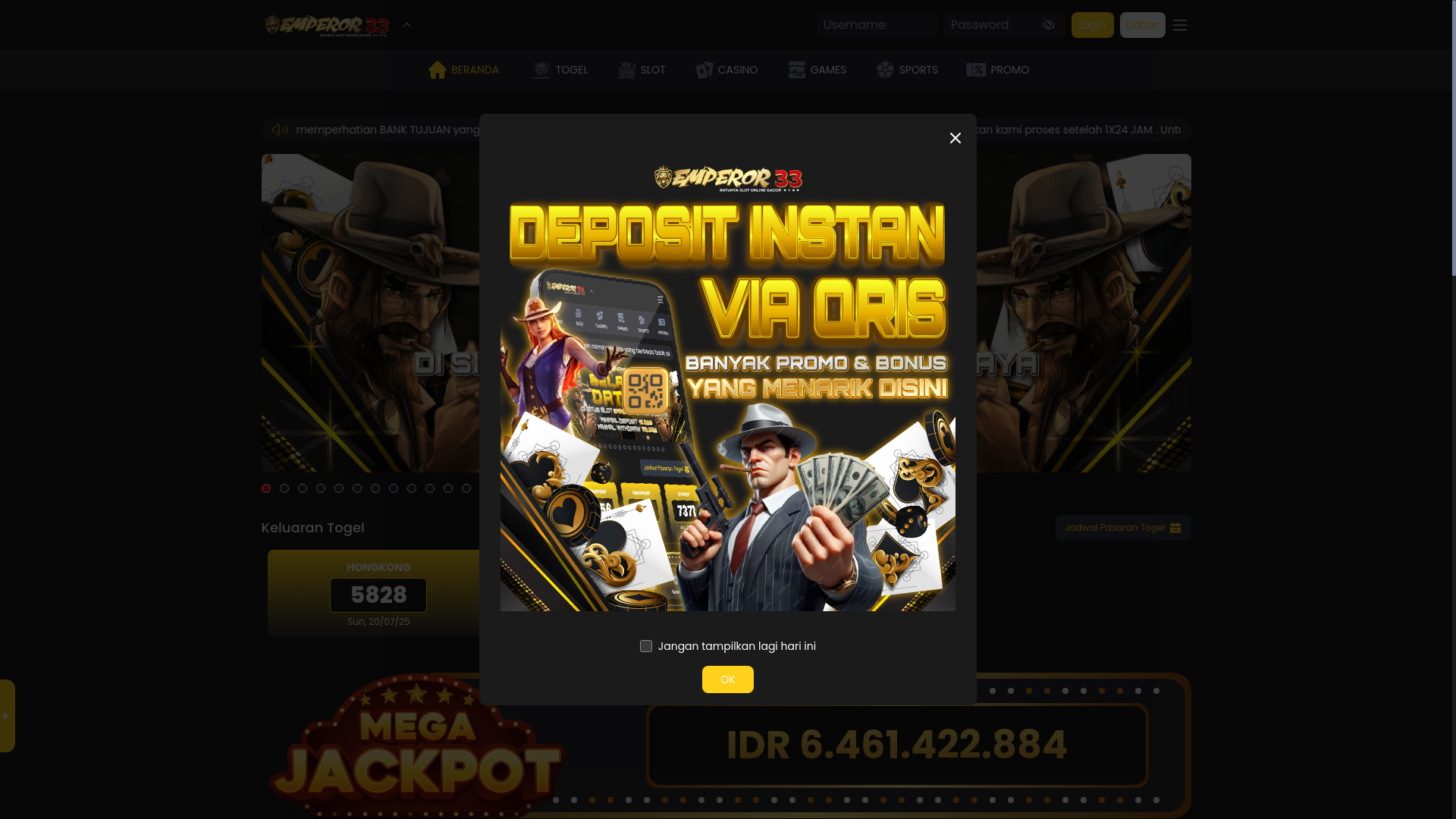website screenshot of https://bosemperor.quest/