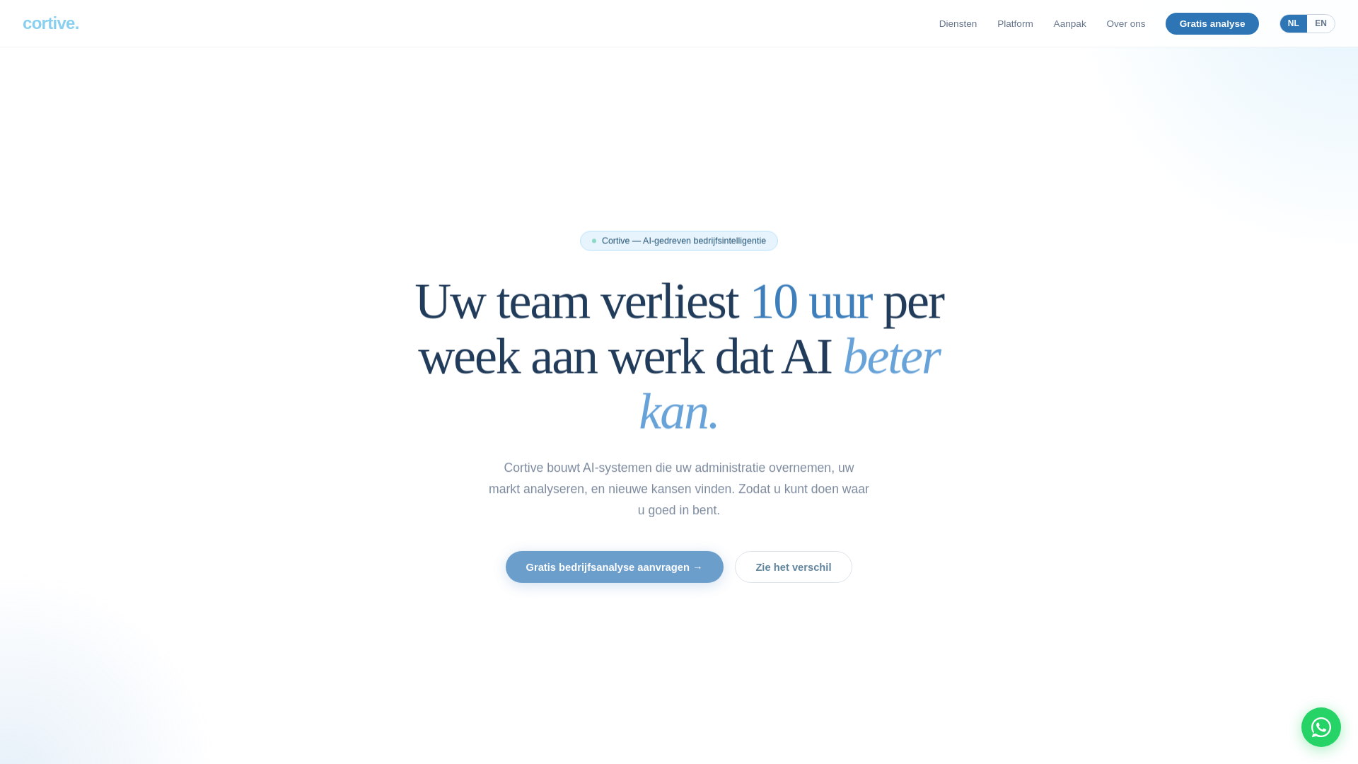 website screenshot of https://cortive.nl/