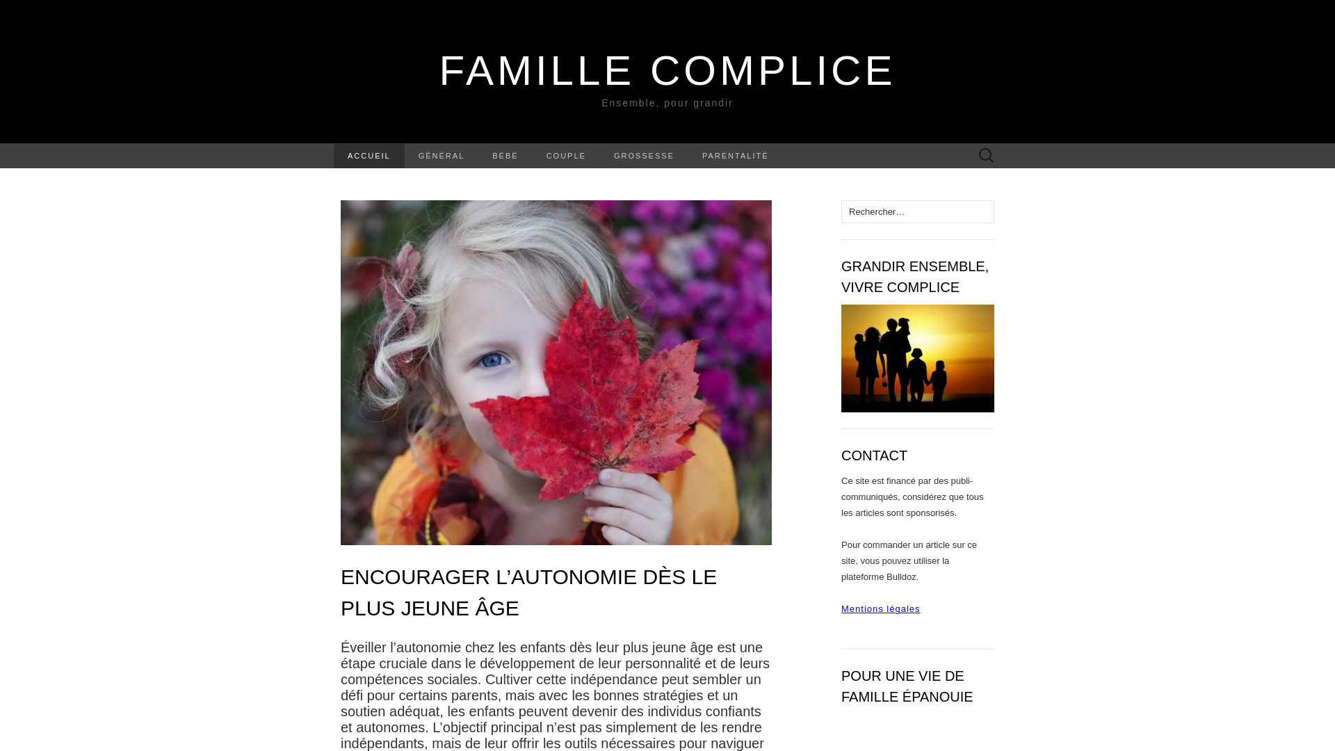 website screenshot of https://famille-complice.fr/