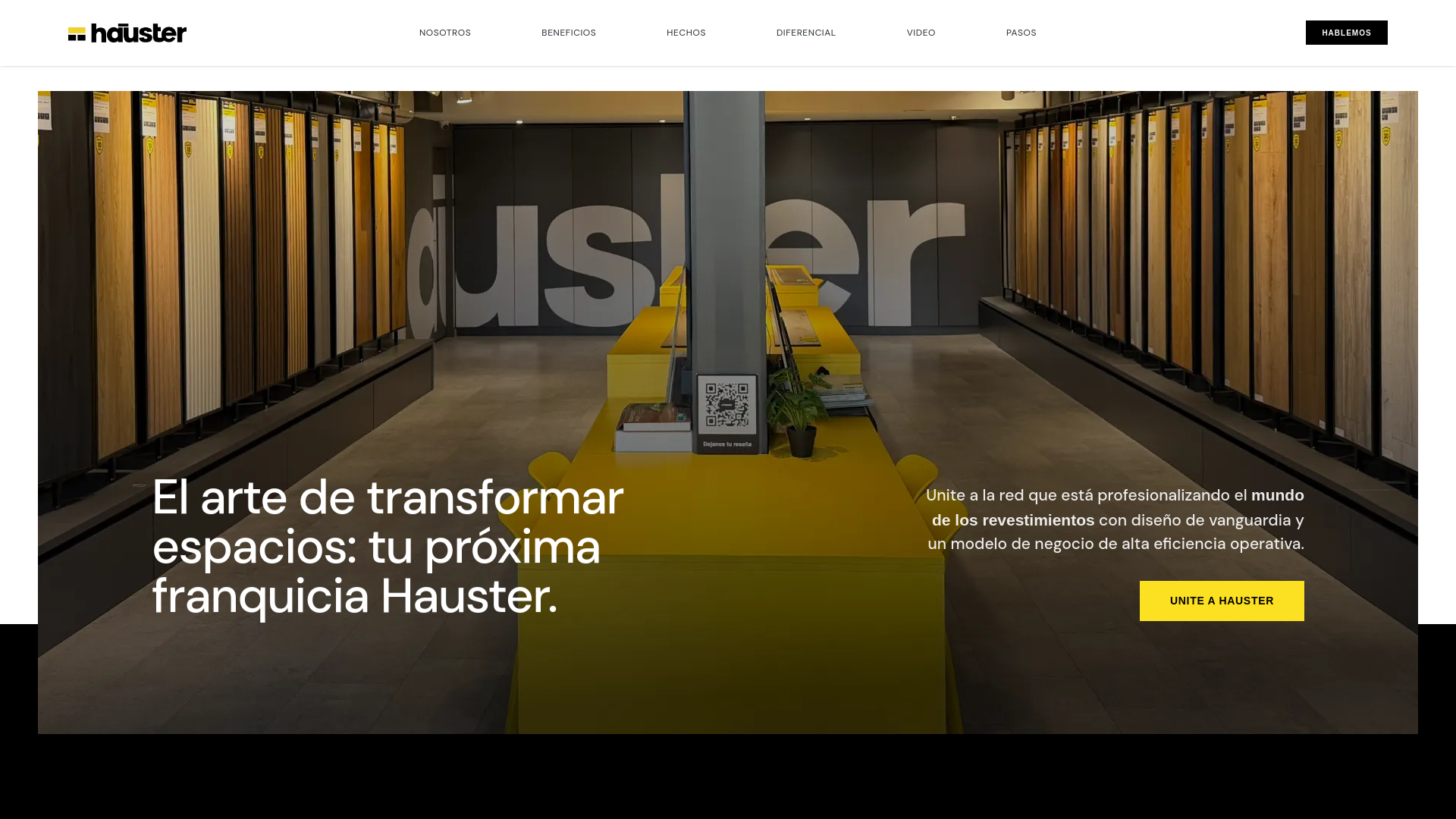website screenshot of https://franquiciashauster.com/