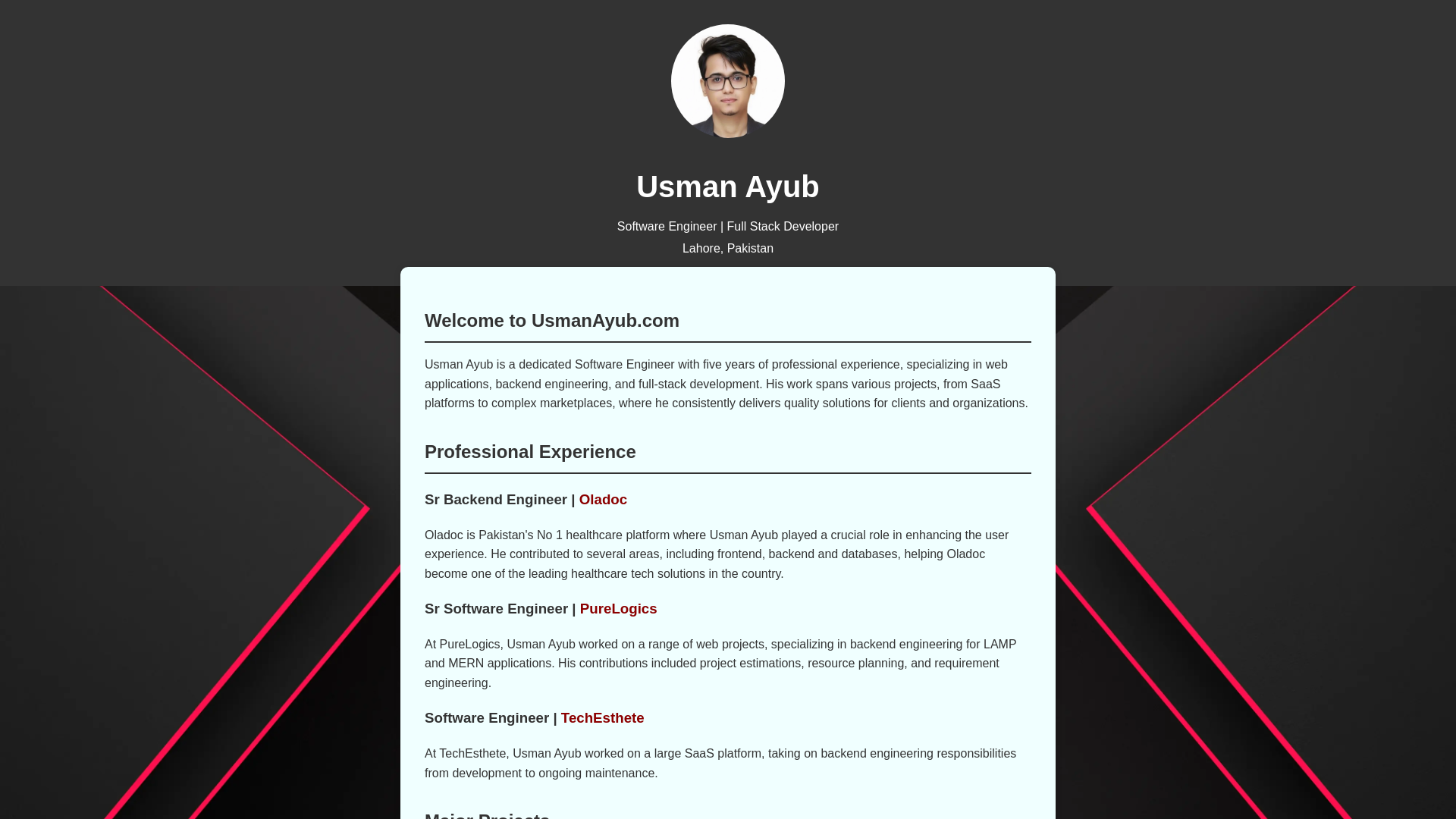 website screenshot of https://usmanayub-com.pages.dev/