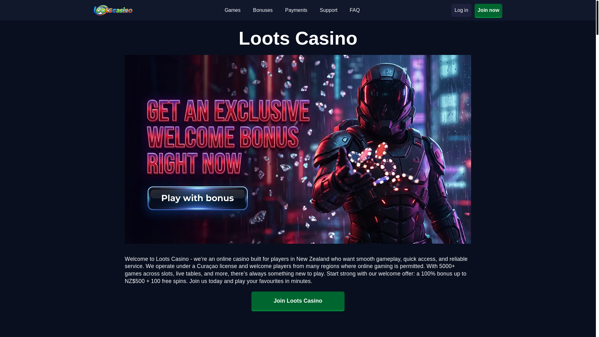 website screenshot of https://lootscasino-nz-23796.pages.dev/