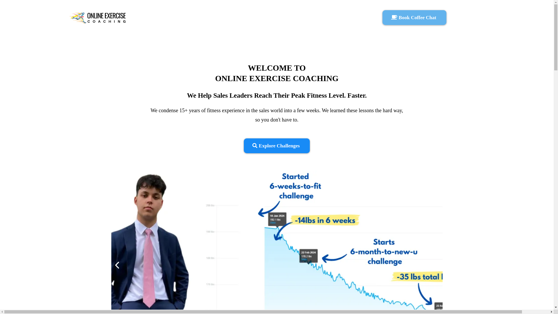 website screenshot of https://goonlineexercisecoaching.com/