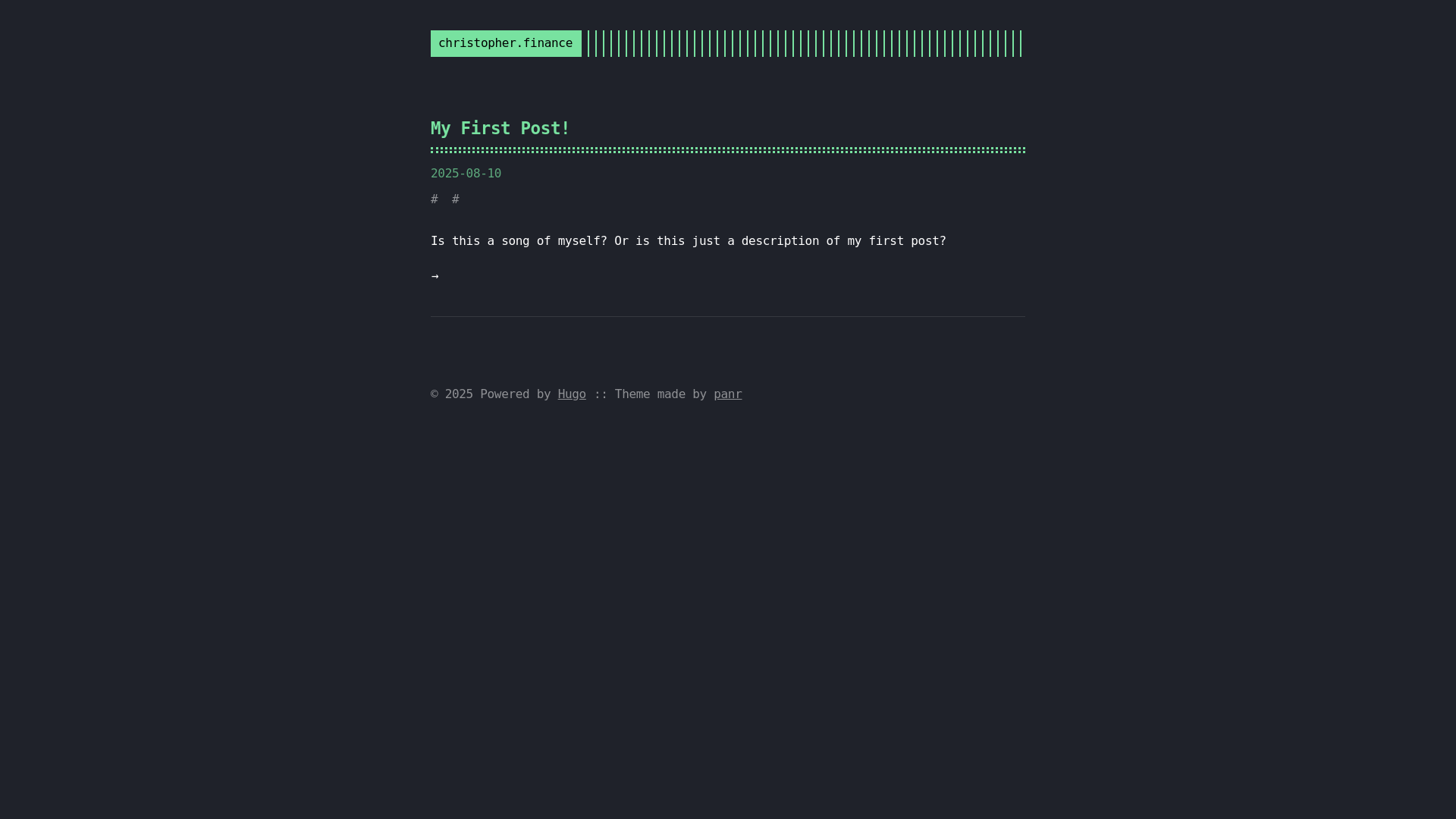 website screenshot of https://christopher-finance.pages.dev/