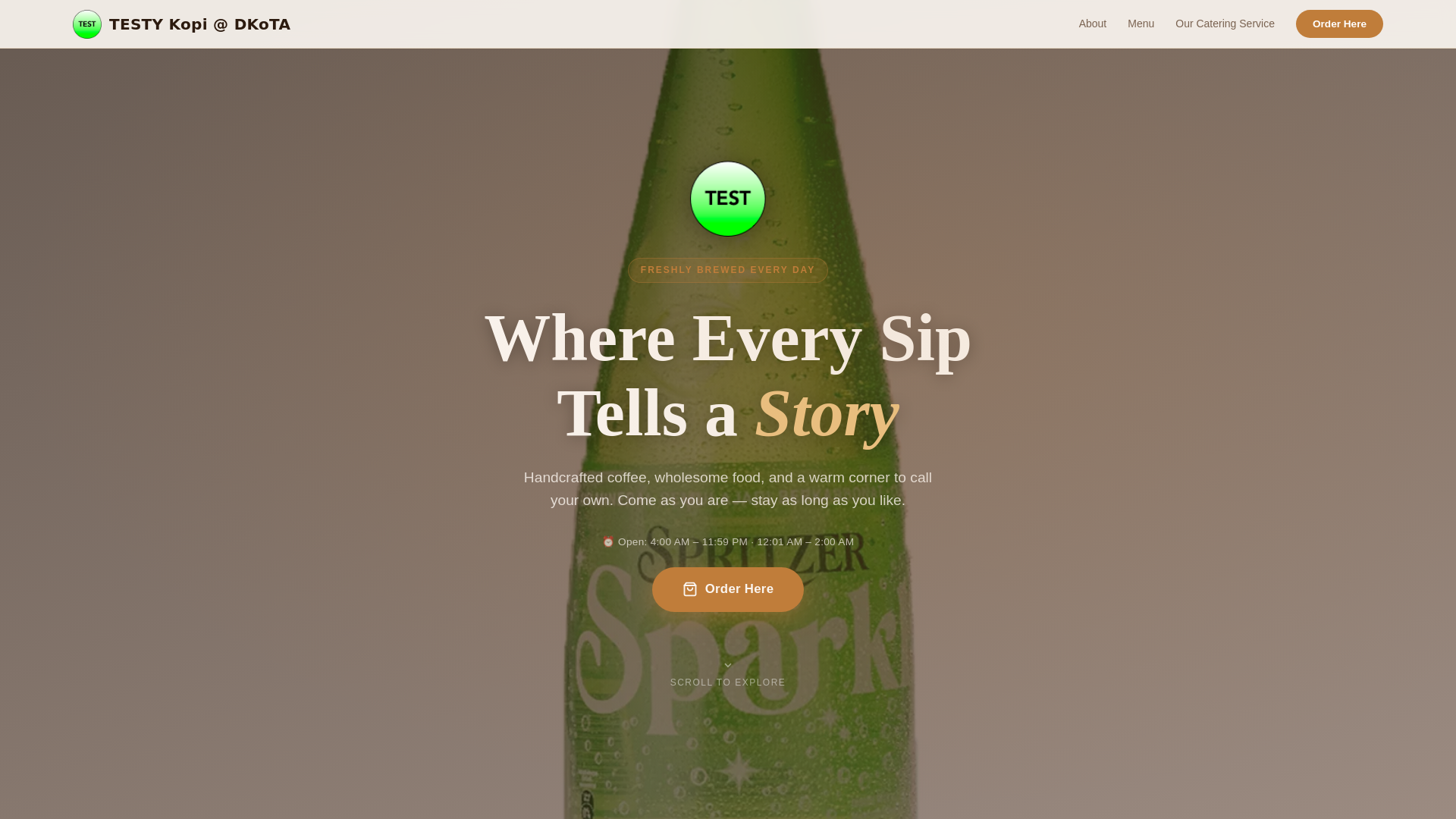 website screenshot of https://cafeorder.my/