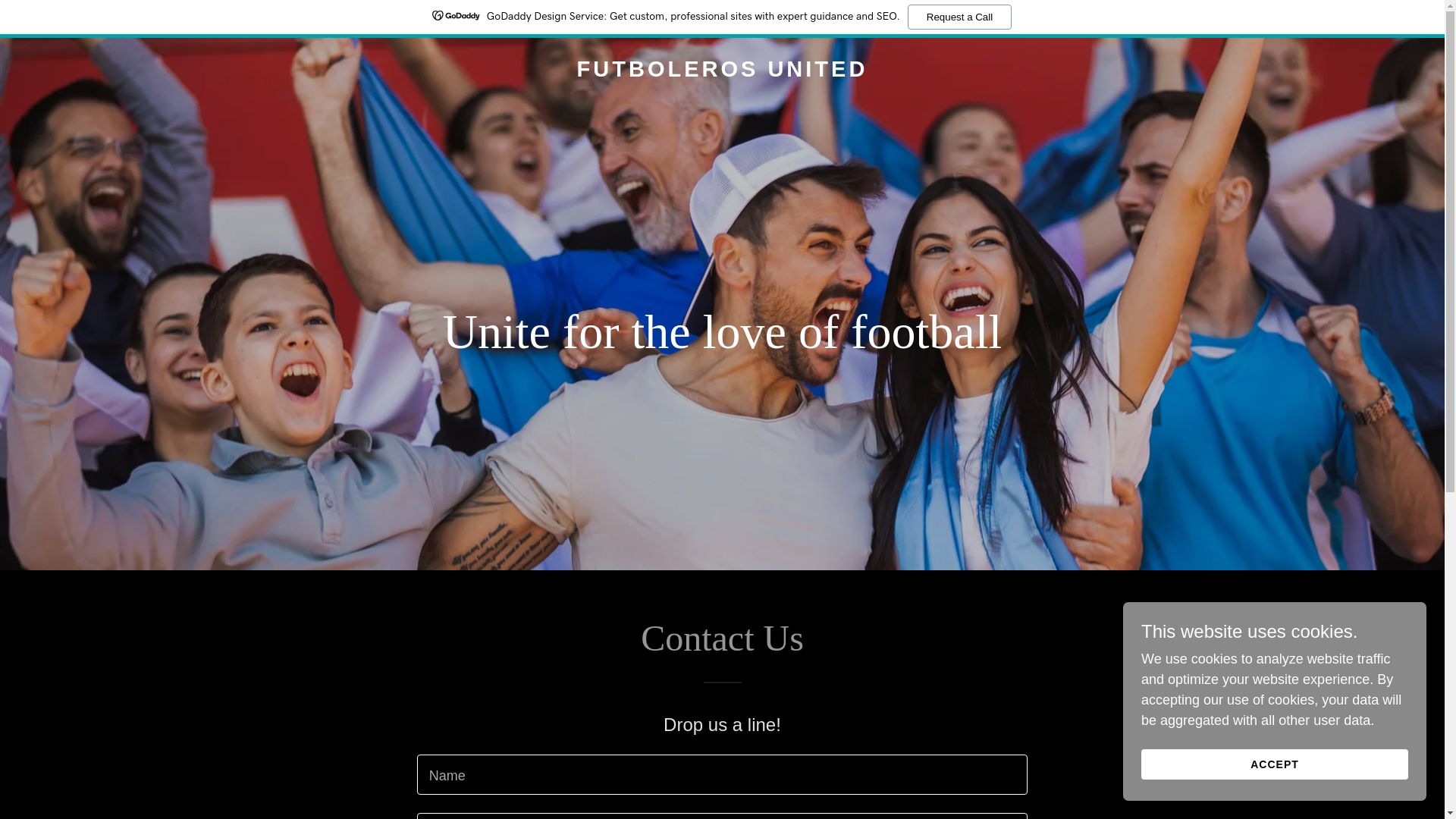 website screenshot of https://futbolerosunited.com/