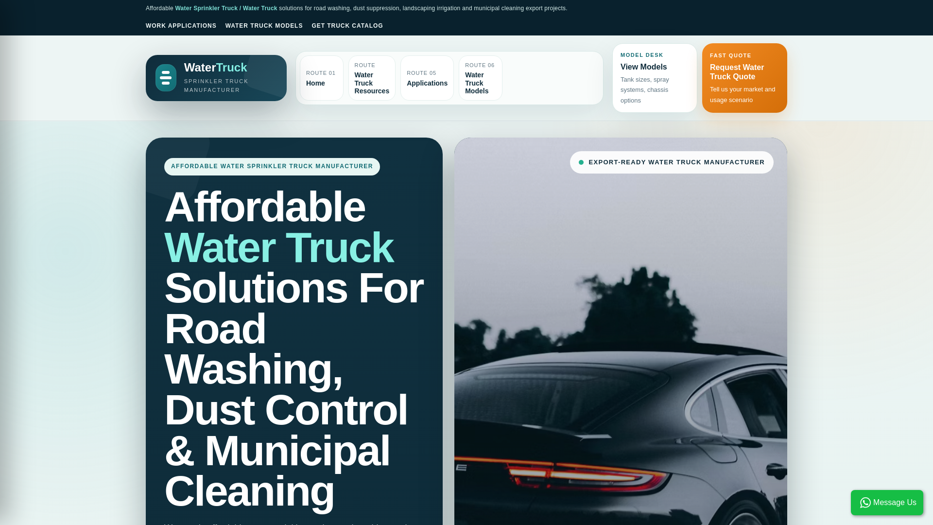 website screenshot of https://sprinklertruckpro.com