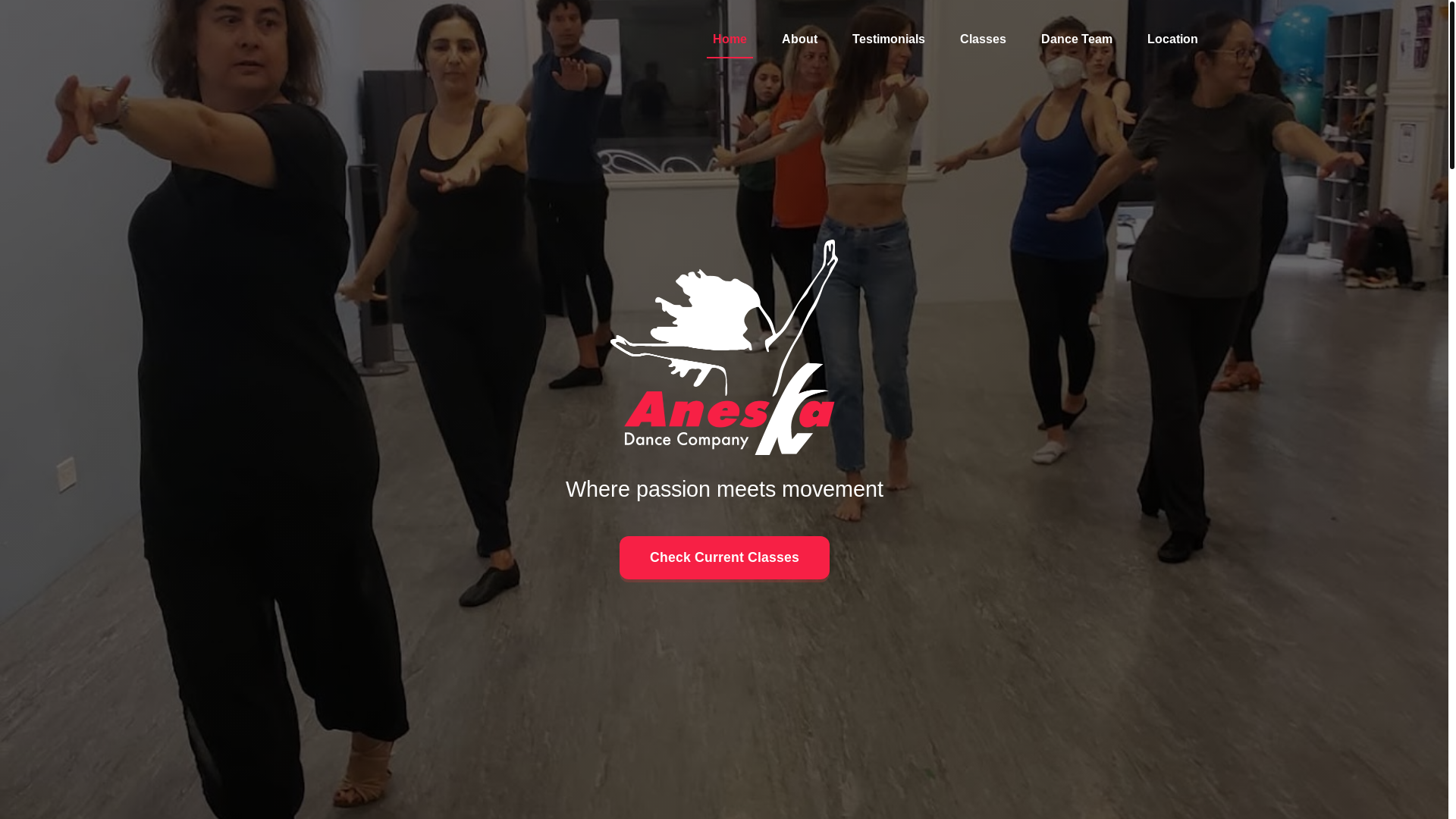 website screenshot of https://aneskadancecom.pages.dev/
