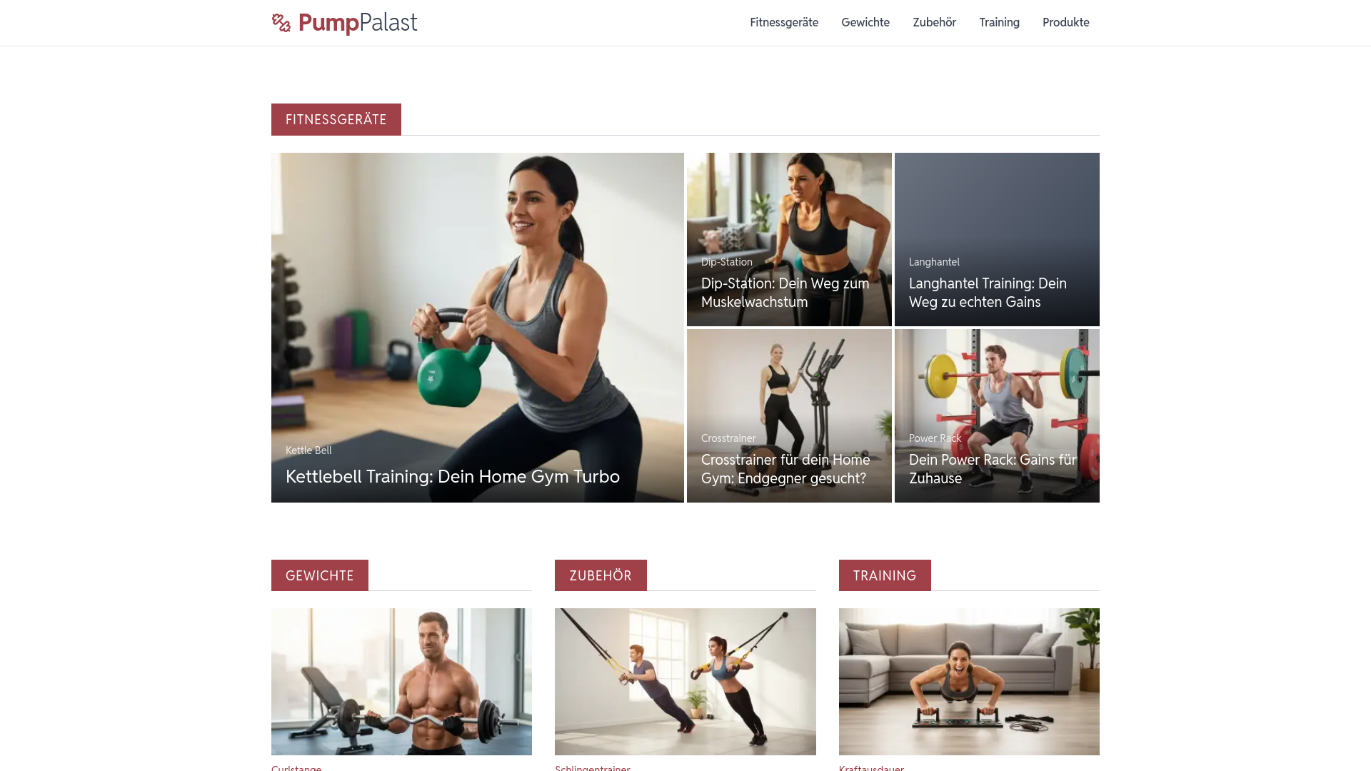 website screenshot of https://pumppalast.de