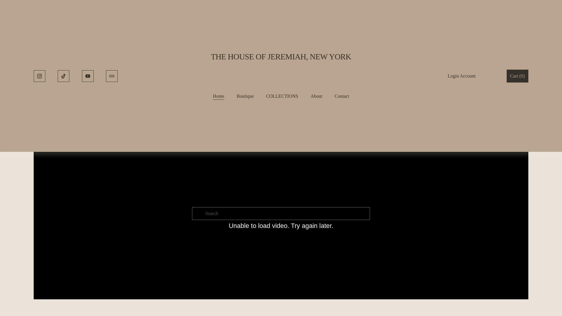 website screenshot of https://thehouseofjeremiahny.com/