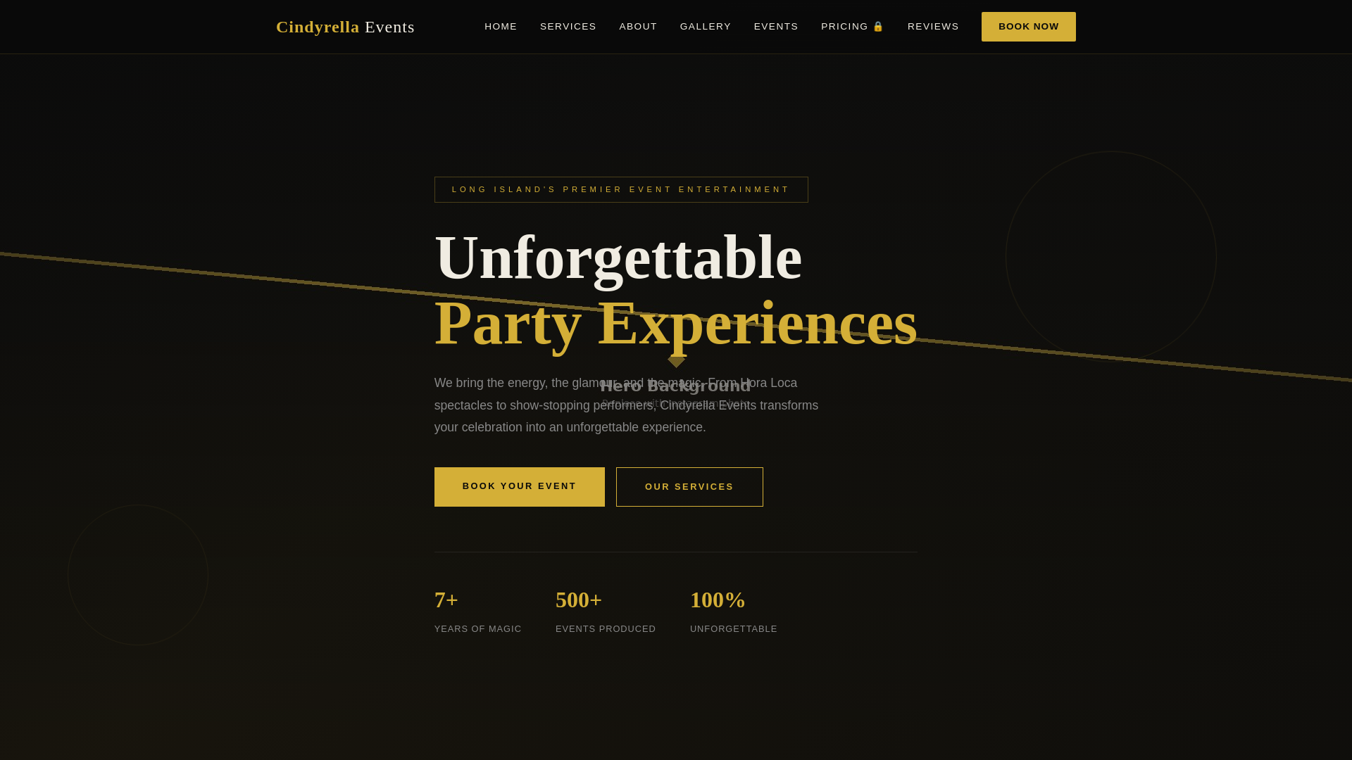 website screenshot of https://cindyrella-events.pages.dev/