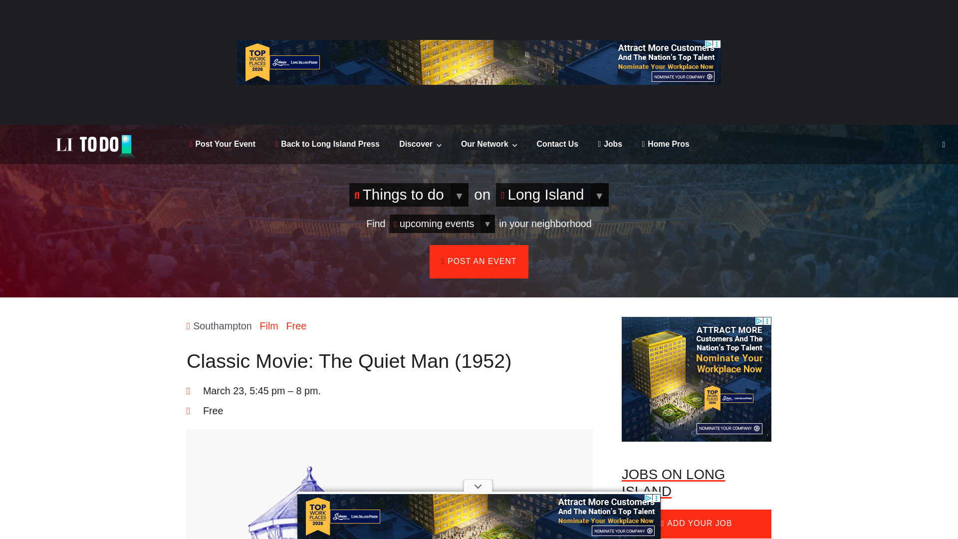 website screenshot of https://events.longislandpress.com/event/classic-movie-the-quiet-man-1952/