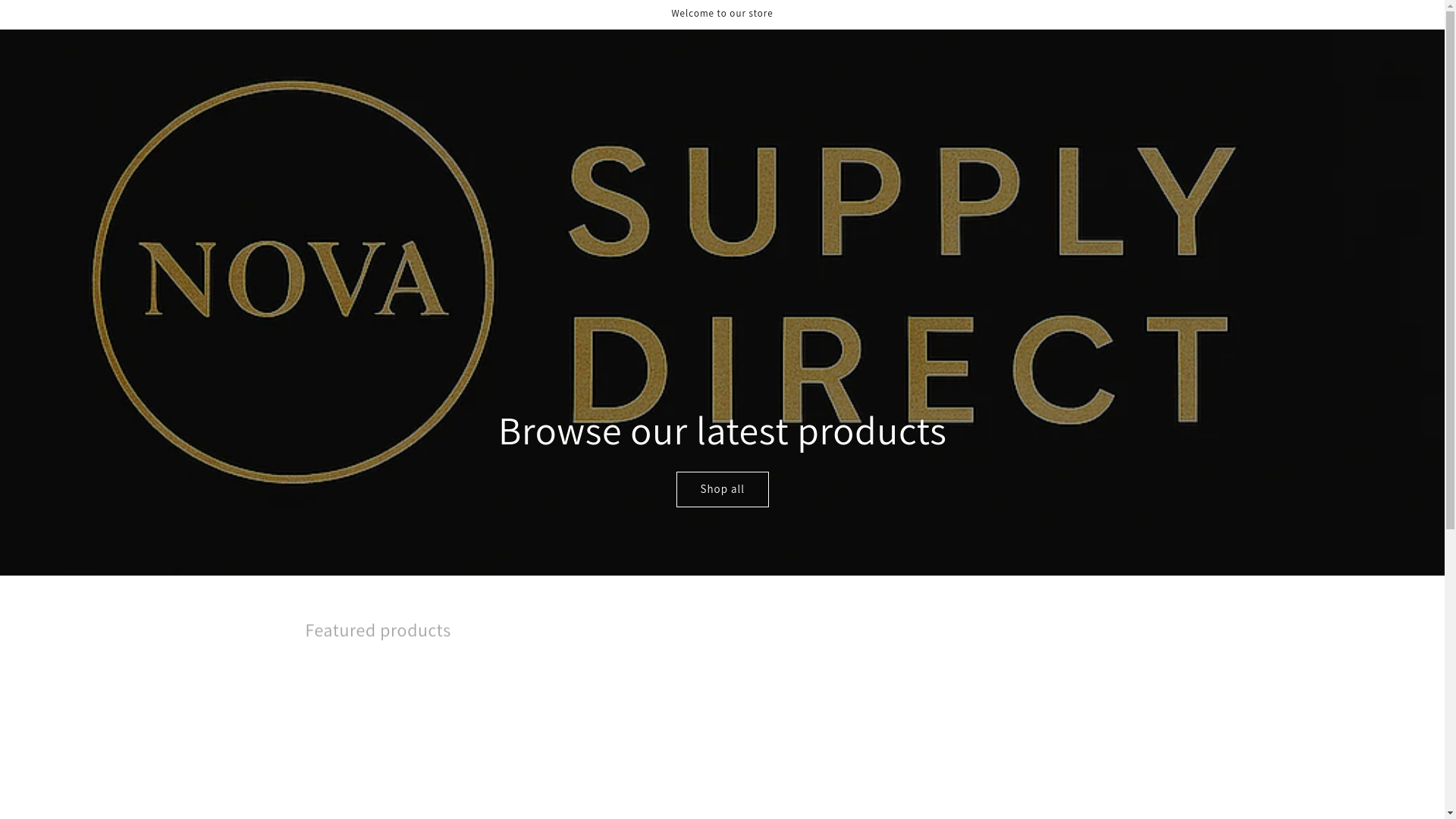 website screenshot of https://novasupplydirect.co.uk/
