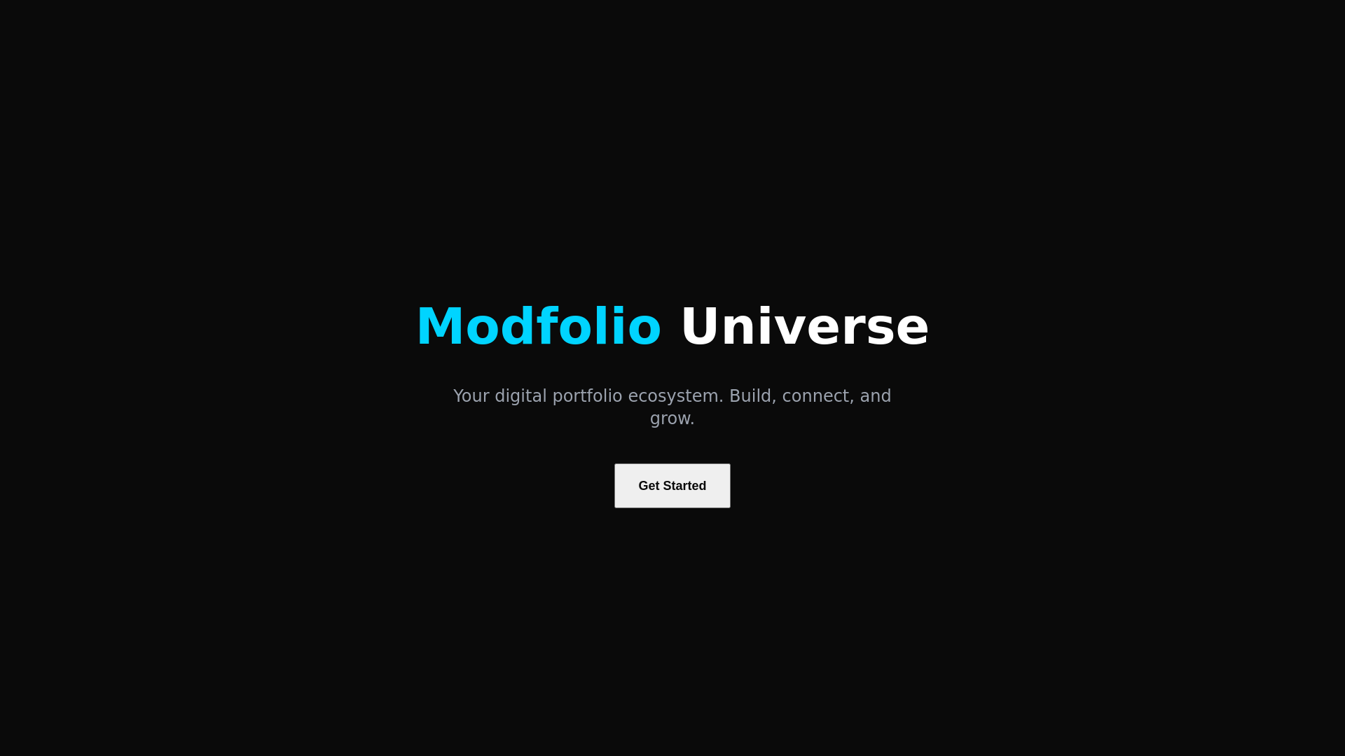 website screenshot of https://modfolio-landing.pages.dev/