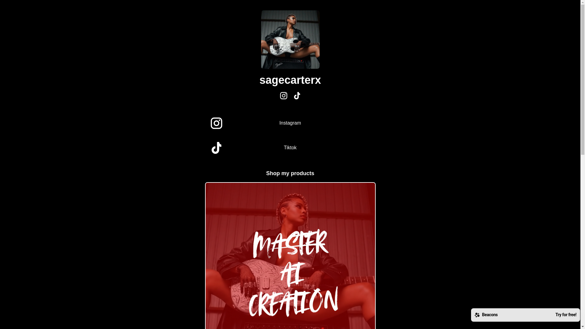 website screenshot of https://sagecarterx.store/