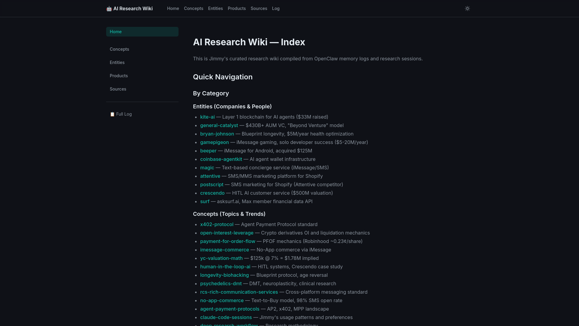 website screenshot of https://jimmyresearch.com