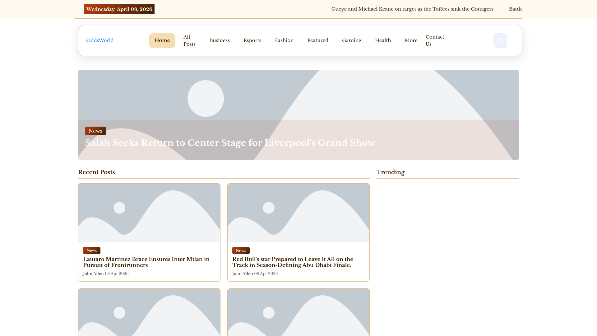 website screenshot of https://oddsworld.nl/