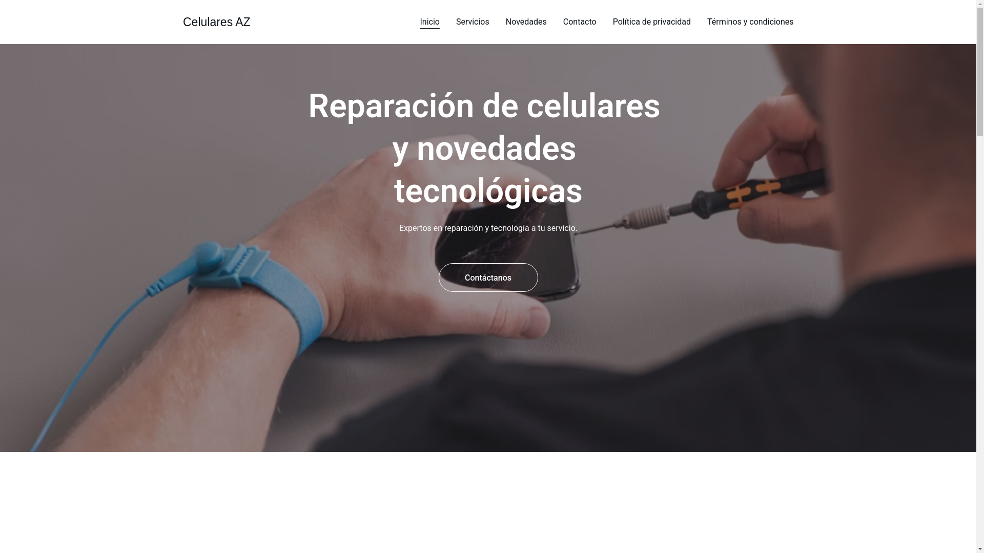 website screenshot of https://celularesaz.site/