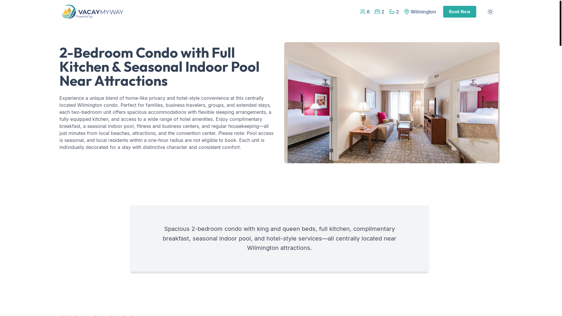 website screenshot of https://palmnest.villas/