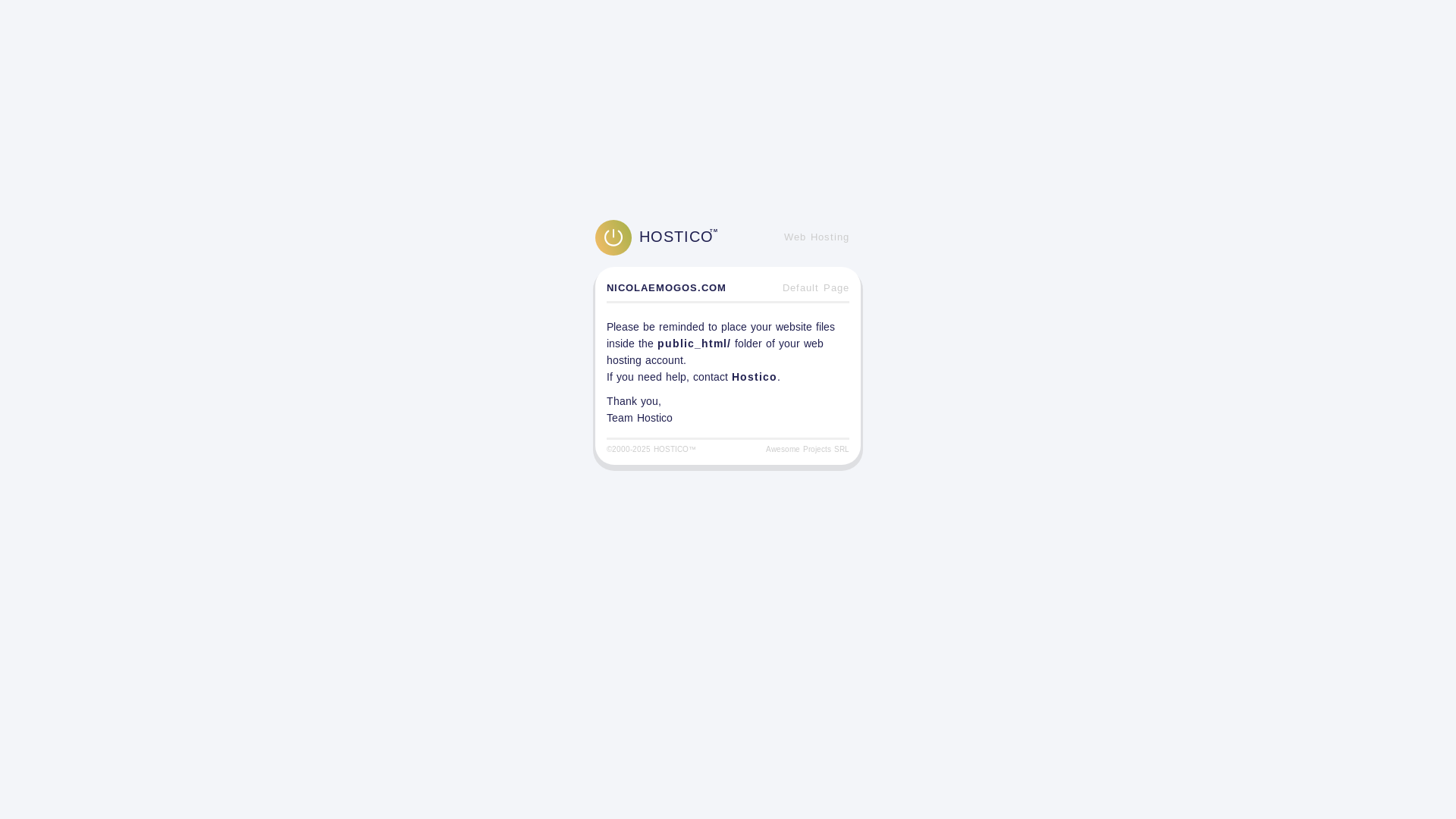 website screenshot of https://nicolaemogos.com/
