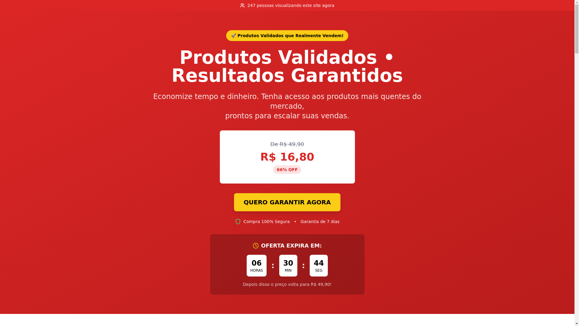 website screenshot of https://produtosviraisetestados.shop/