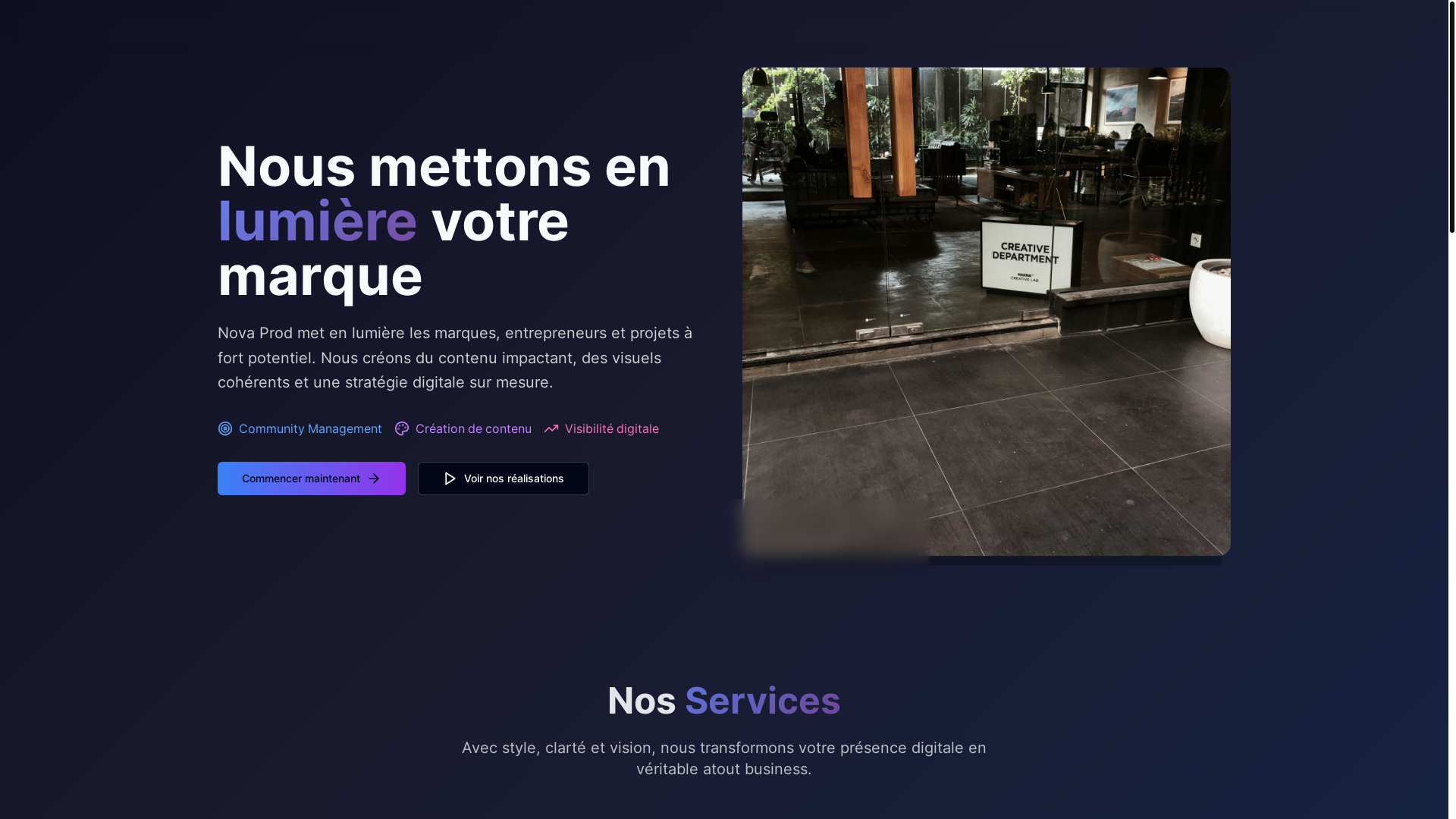 website screenshot of https://novarpod.com/