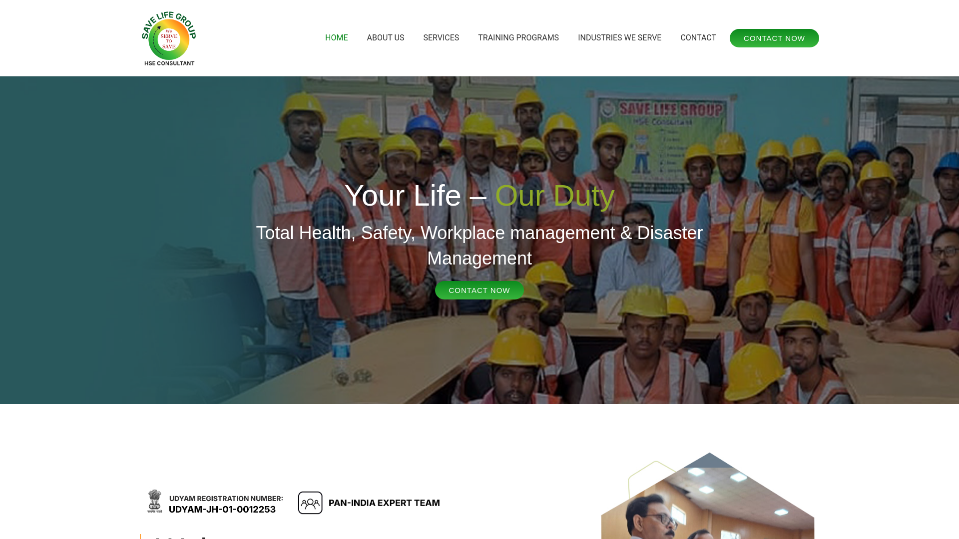 website screenshot of https://savelifegroup.com/