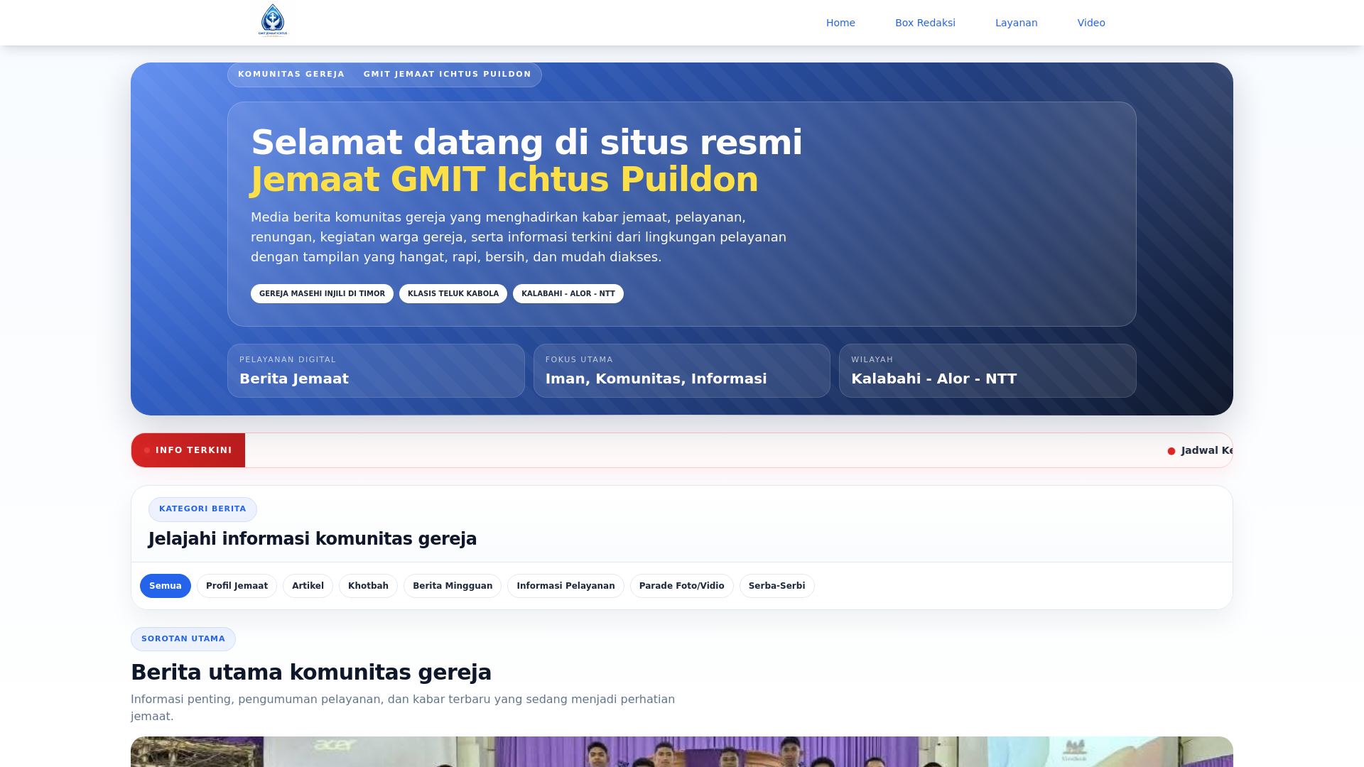 website screenshot of https://gmitichtuspuildon.com