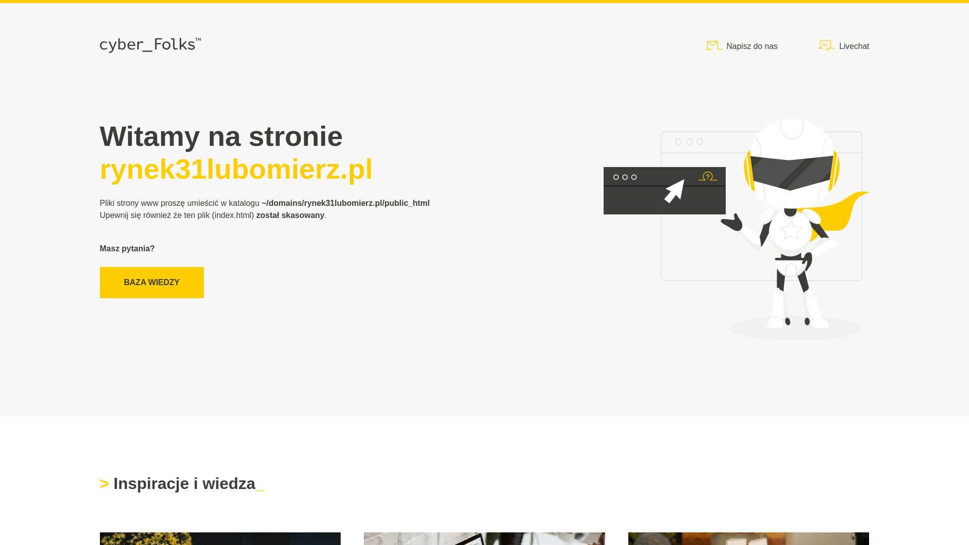 website screenshot of https://rynek31lubomierz.pl/