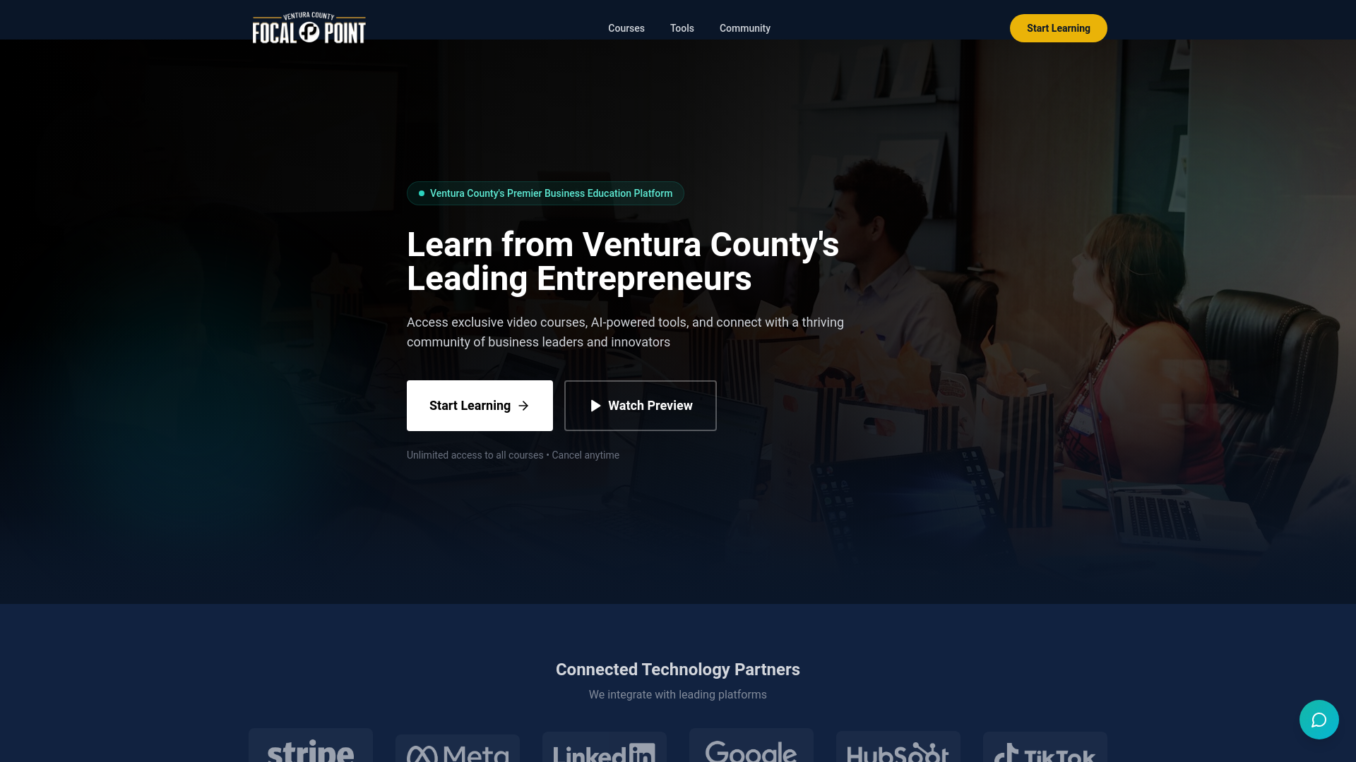 website screenshot of https://vcfocalpoint.app/