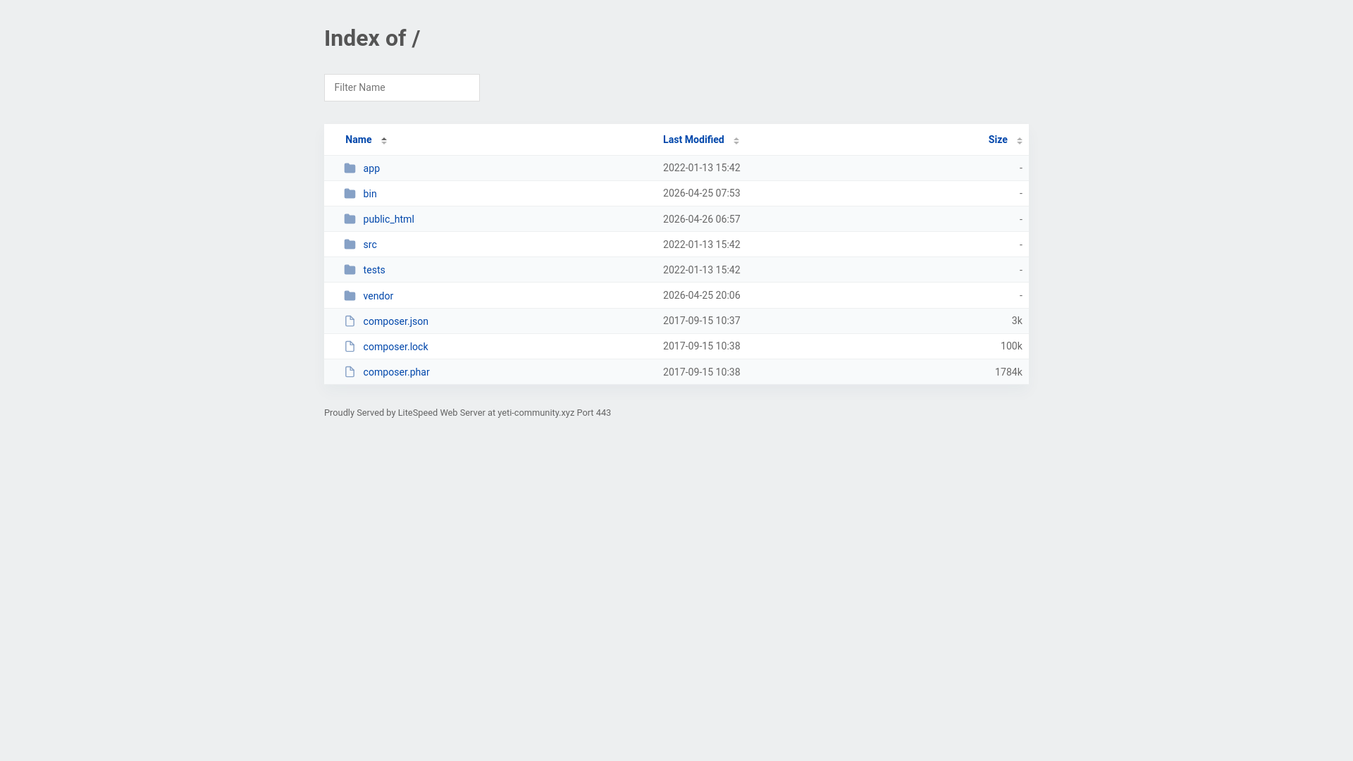 website screenshot of https://yeti-community.xyz/
