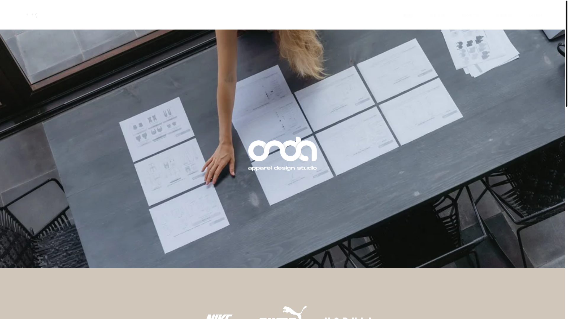 website screenshot of https://ondaappareldesignstudio.com/