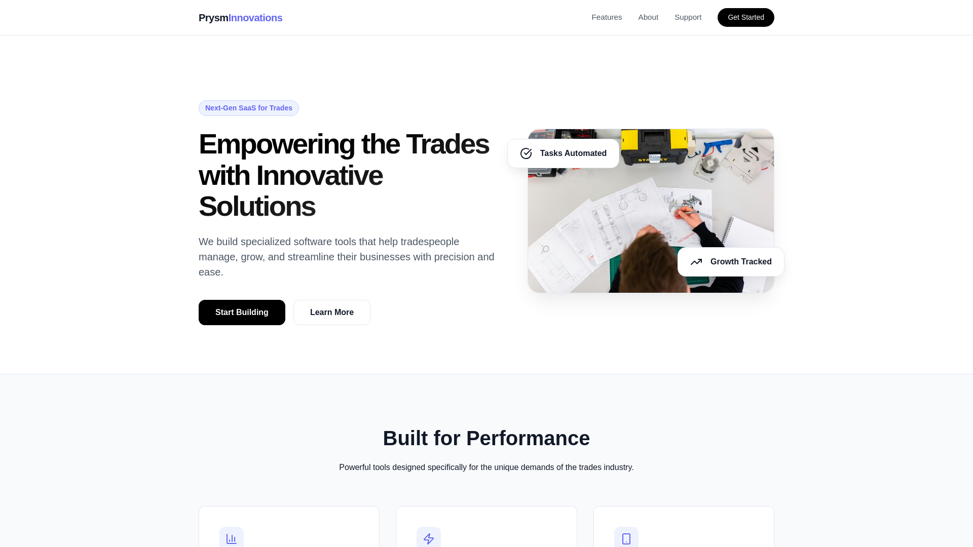 website screenshot of https://prysmweb.pages.dev/