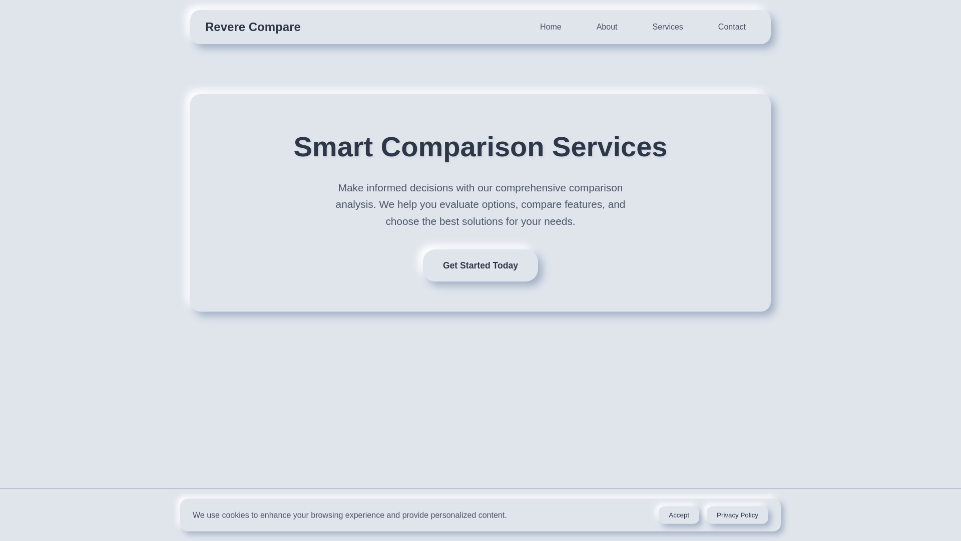 website screenshot of https://reverecompare.sbs/